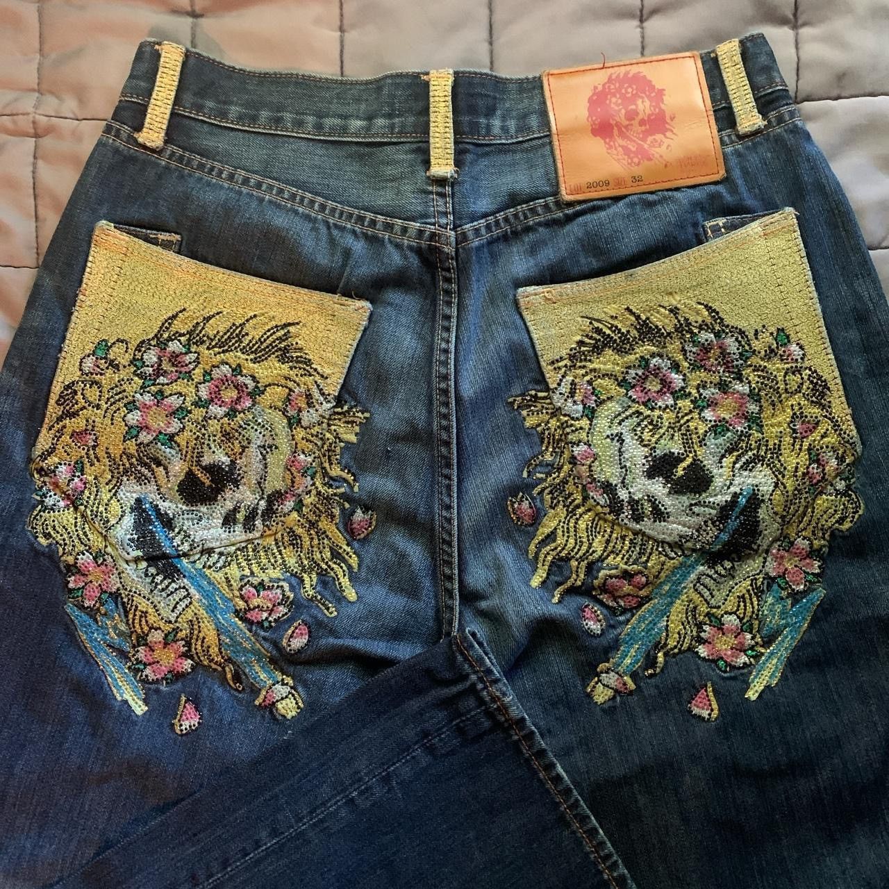 Ed Hardy × Vintage Ed Hardy jeans/ Waist 34/ Length 32 Size US 32 / EU 48 - 1 Thumbnail