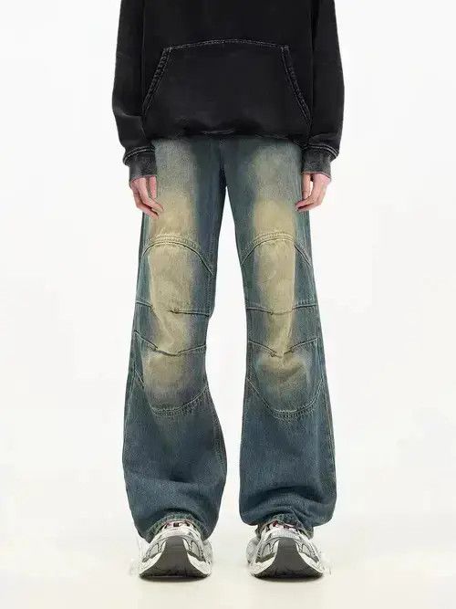 Japanese Brand Retro distressed washed studded jeans Size US 32 / EU 48 - 1 Thumbnail