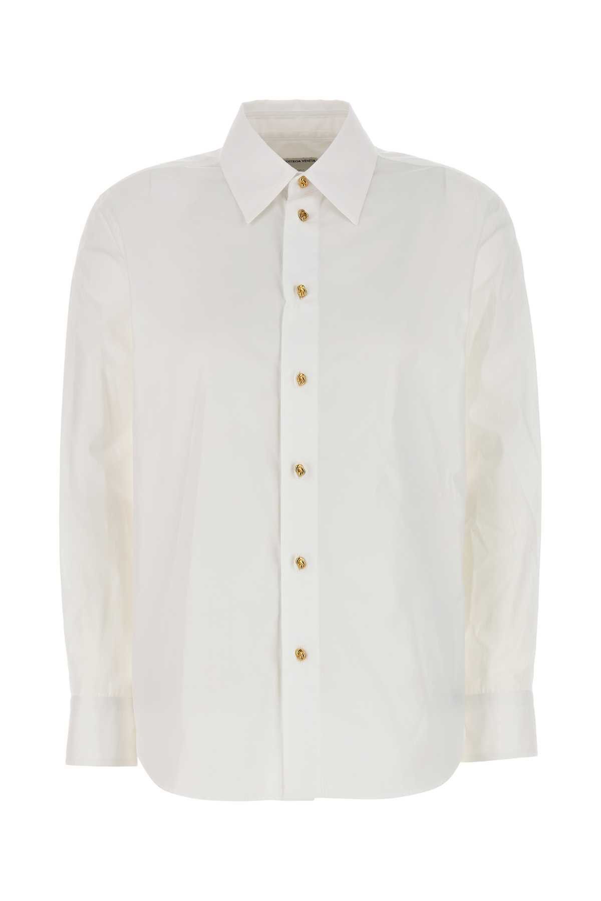Bottega Veneta White Poplin Shirt Size M / US 6-8 / IT 42-44 - 1 Thumbnail