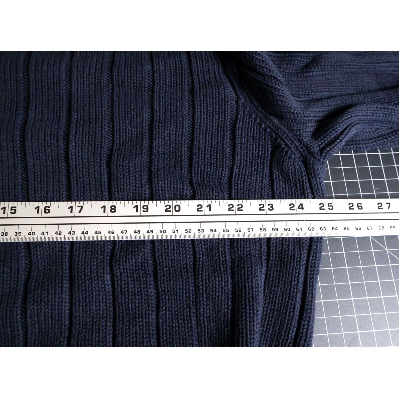 Polo Ralph Lauren Polo Ralph Lauren Sweater Men XL Dark Blue Chunky Knit V-Neck Elbow Patches Size US XL / EU 56 / 4 - 5 Thumbnail