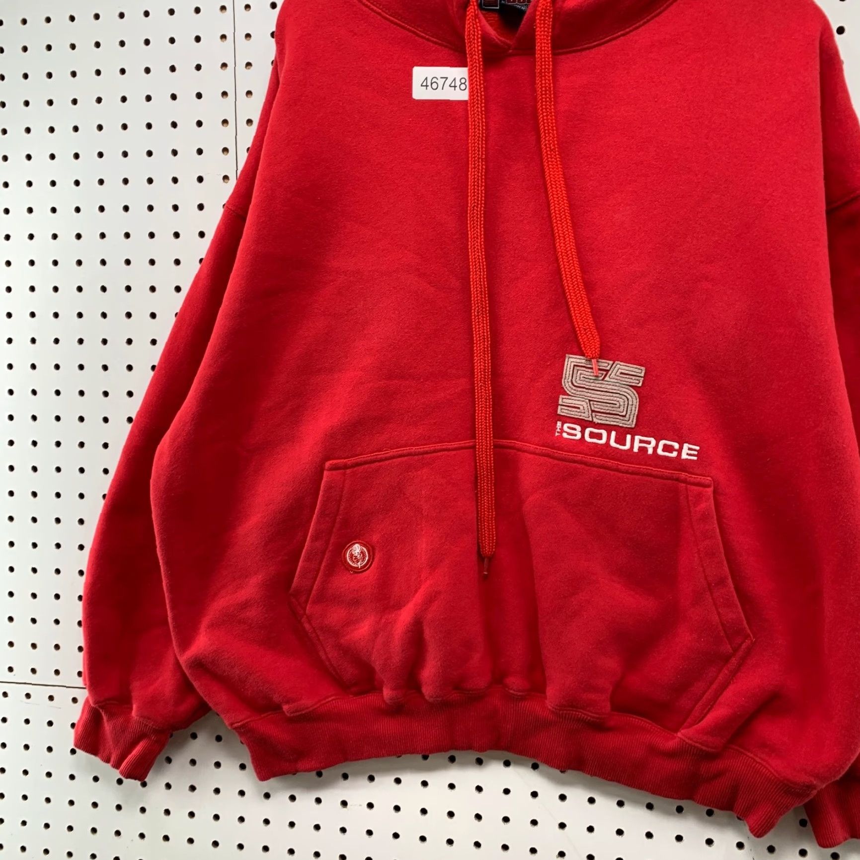 Vintage VINTAGE Source Magazine Sweatshirt Hoodie Men XL Red Embroidered Hip Hop 90s Y2K Size US XL / EU 56 / 4 - 5 Thumbnail