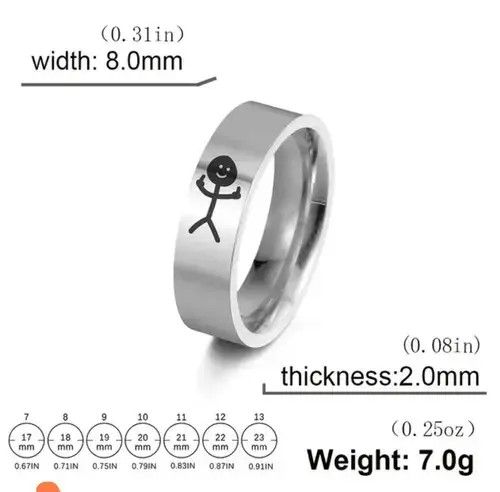 Ring Of Fire Tumb up Ring (Size 7-13) Size ONE SIZE - 4 Thumbnail
