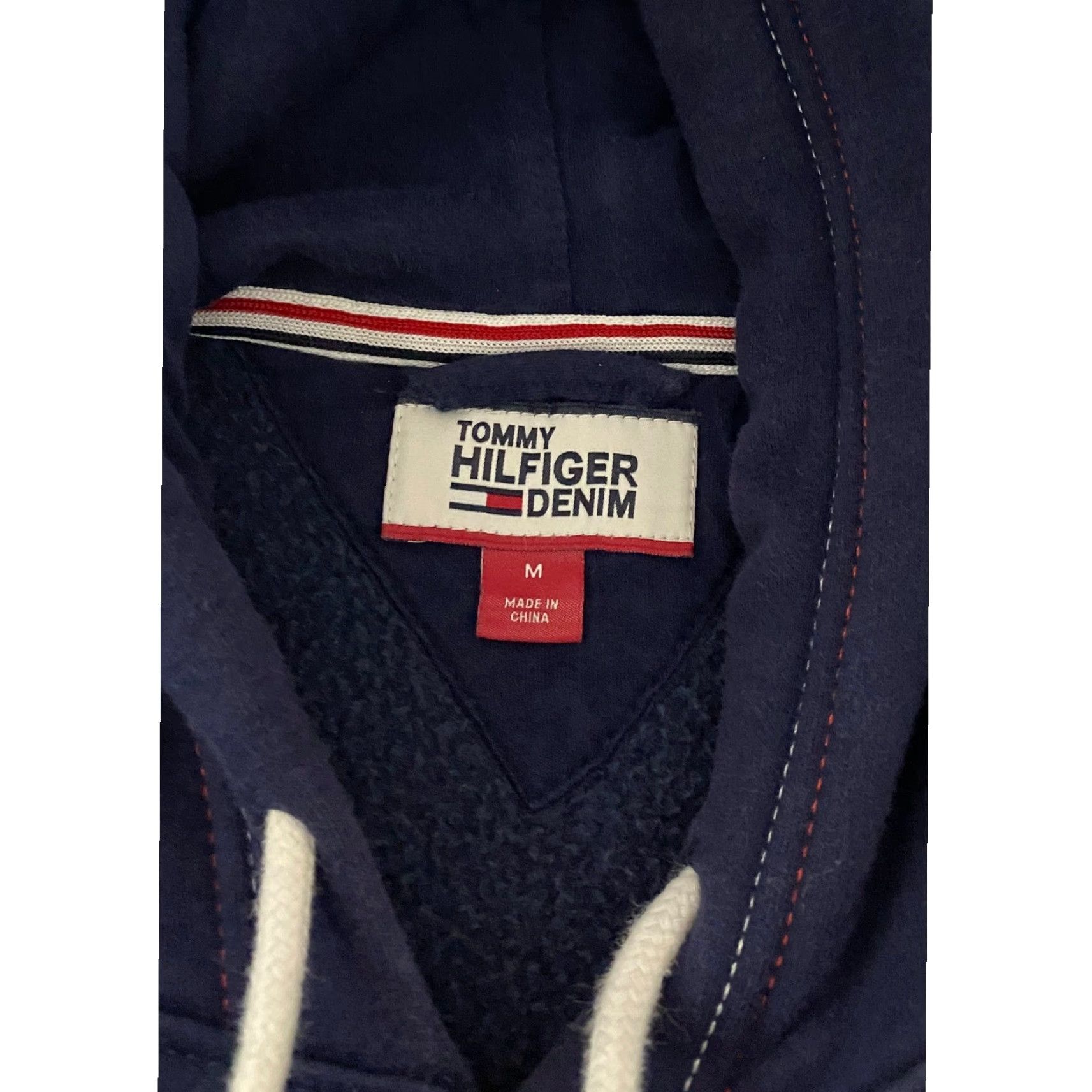 Tommy Hilfiger Tommy Hilfiger Hoodie Navy Blue Logo Patch Hooded Sweatshirt M Size US M / EU 48-50 / 2 - 3 Thumbnail