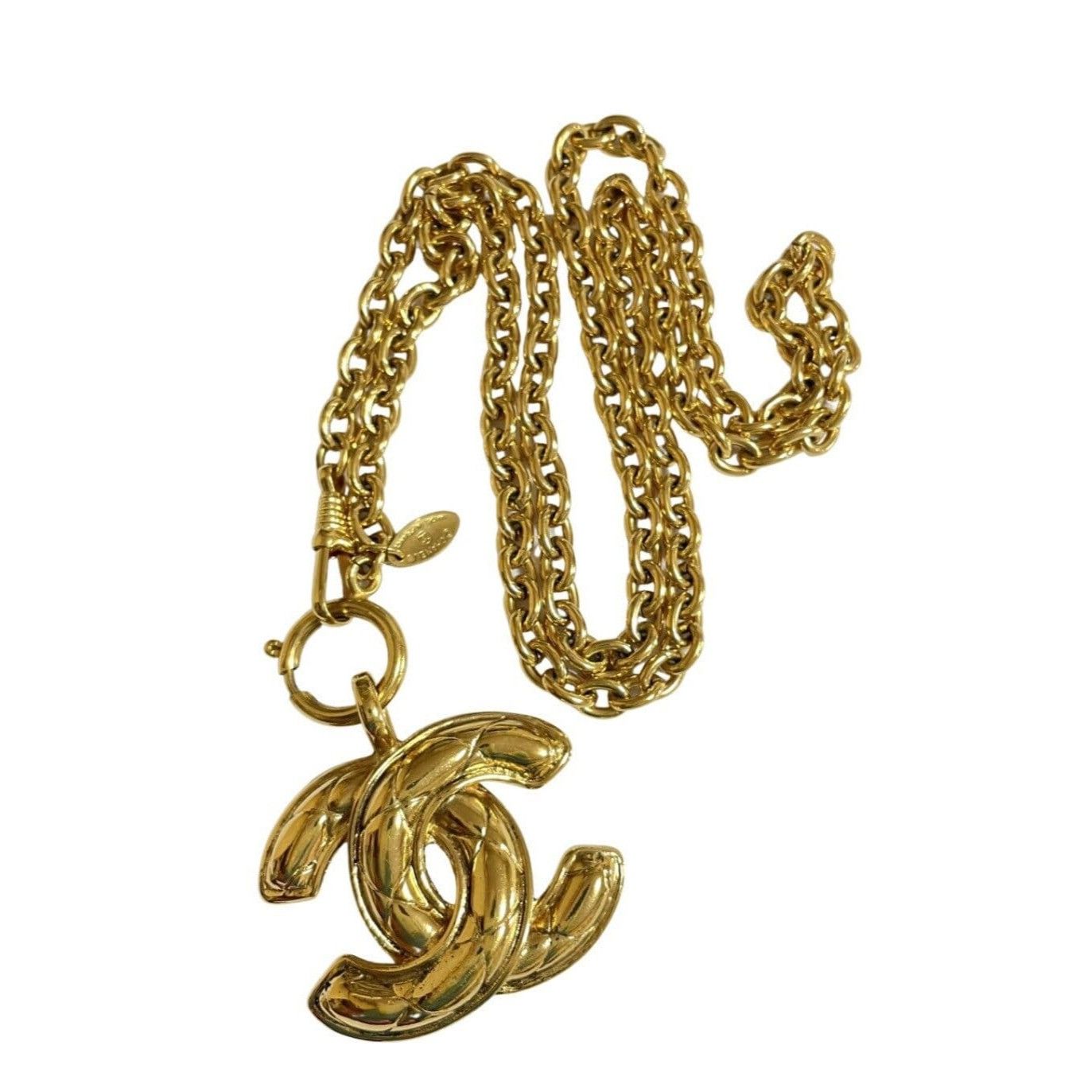 Chanel MINT. Vintage CHANEL classic chain necklace with cc mark Size ONE SIZE - 1 Thumbnail