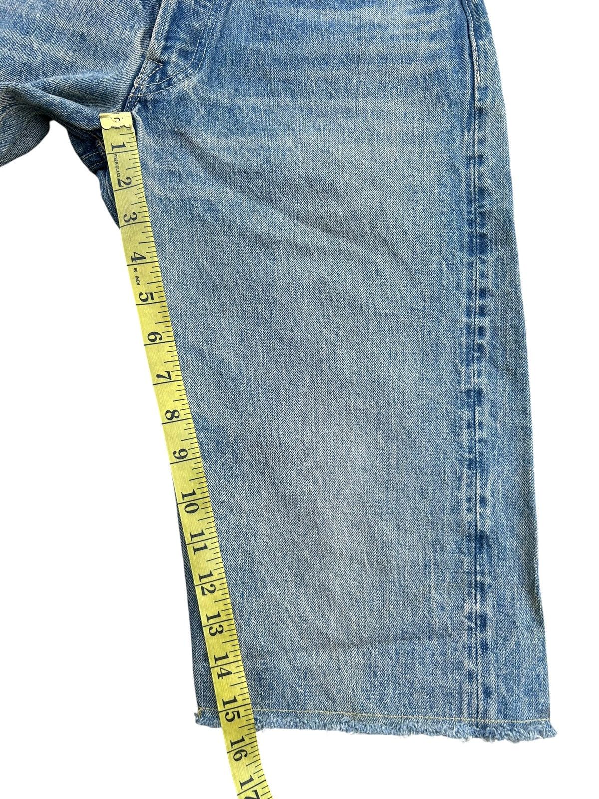 Kapital × Sugar Cane × Vintage Vintage Sugar Cane Selvedge Distressed Short Denim Jeans Size US 28 / EU 44 - 14 Thumbnail