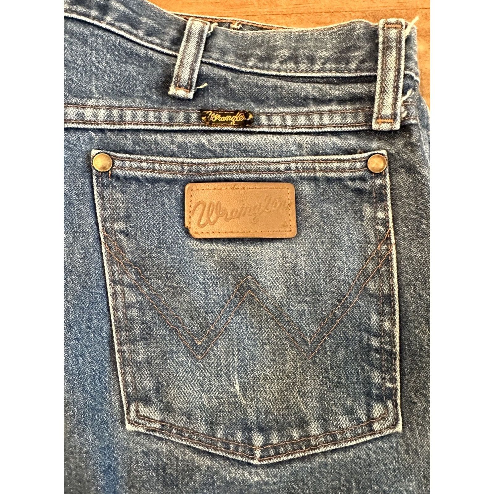 Wrangler VINTAGE Wrangler Jeans Cowboy Cut 36x30 USA Made Denim Blue Dark 5-Pocket Mens Western 80s 90s USA Mens Size US 36 / EU 52 - 3 Thumbnail