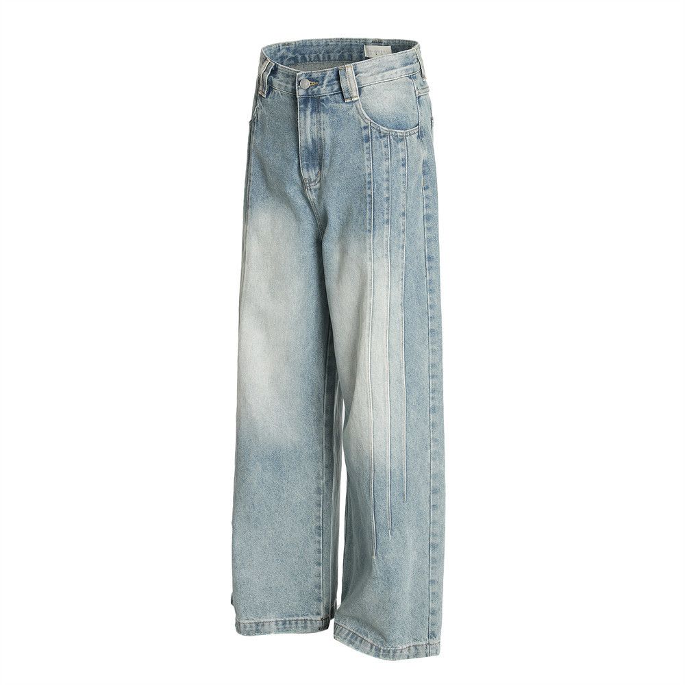 Japanese Brand × Jean Distressed washed trendy punk washed gradient jeans y2k Size US 32 / EU 48 - 2 Thumbnail