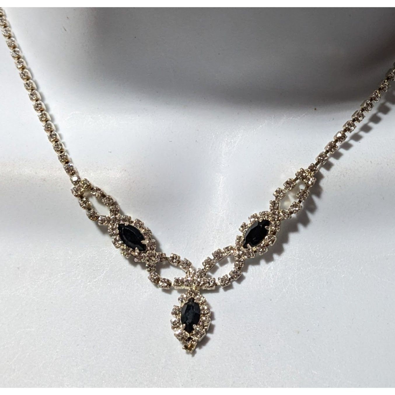 Other Gothic Clear And Black Rhinestone Bridal Necklace Size ONE SIZE - 4 Thumbnail