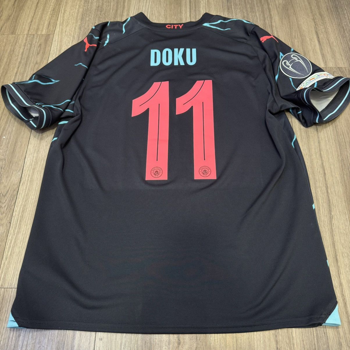 Puma Manchester City 23/24 C/L away shirt #11 Doku Size US L / EU 52-54 / 3 - 2 Thumbnail