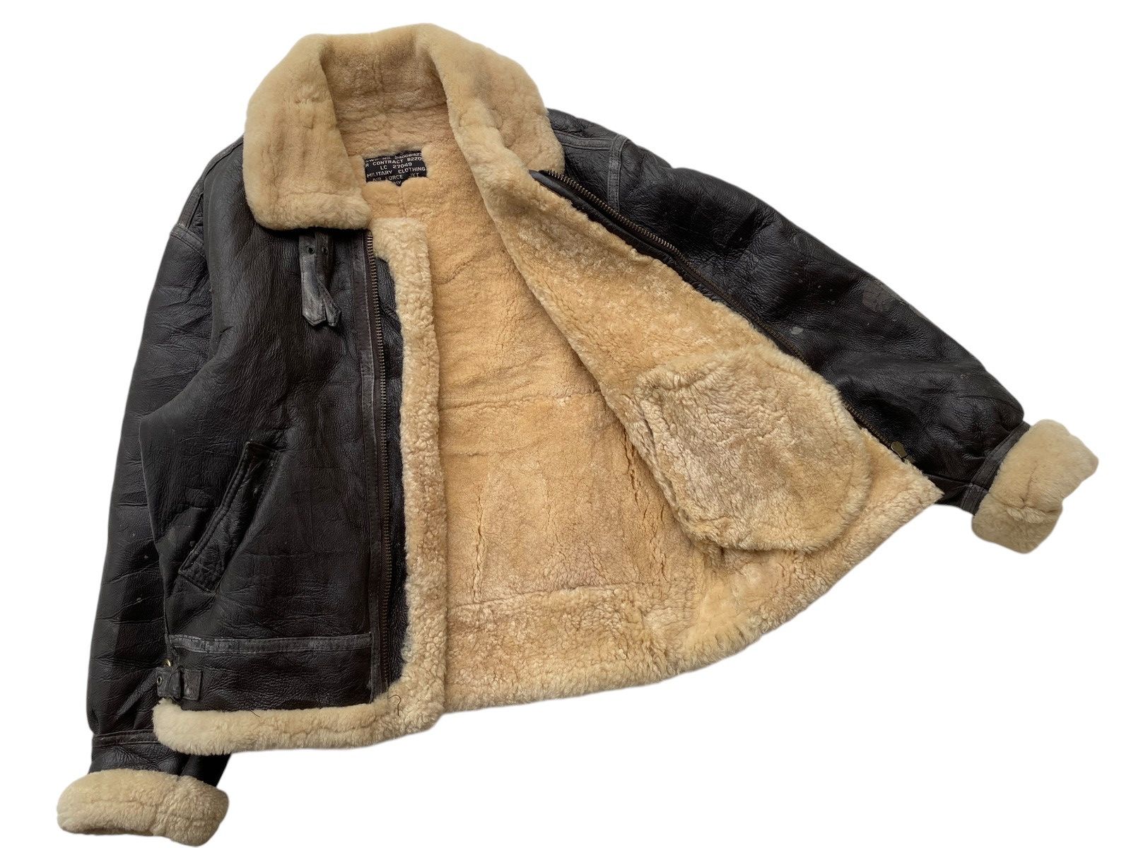 Vintage Vtg B3 Military Air Force Jacket Size US L / EU 52-54 / 3 - 3 Thumbnail