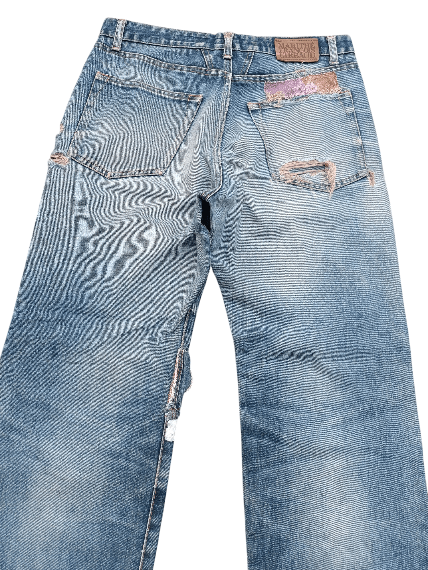 Marithe + Francois Girbaud × Vintage Marithe Francois Girbaud Stoned Washed Rips Distress Jeans Size US 30 / EU 46 - 22 Thumbnail