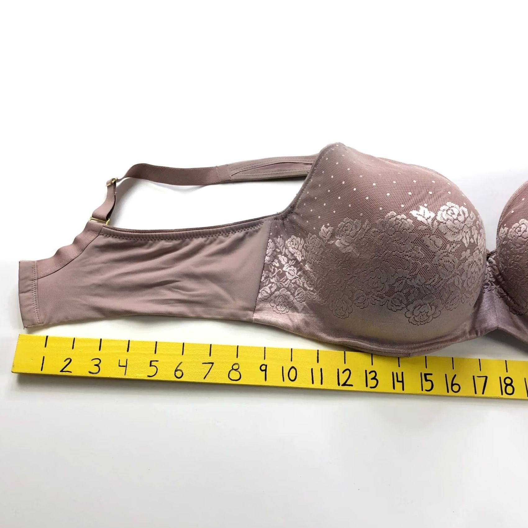 Vintage Soma Bra Balconette Underwired Padded 42DDD Pink Mauve 42 Underwire Full Coverage Womens Clothing Size ONE SIZE - 3 Thumbnail