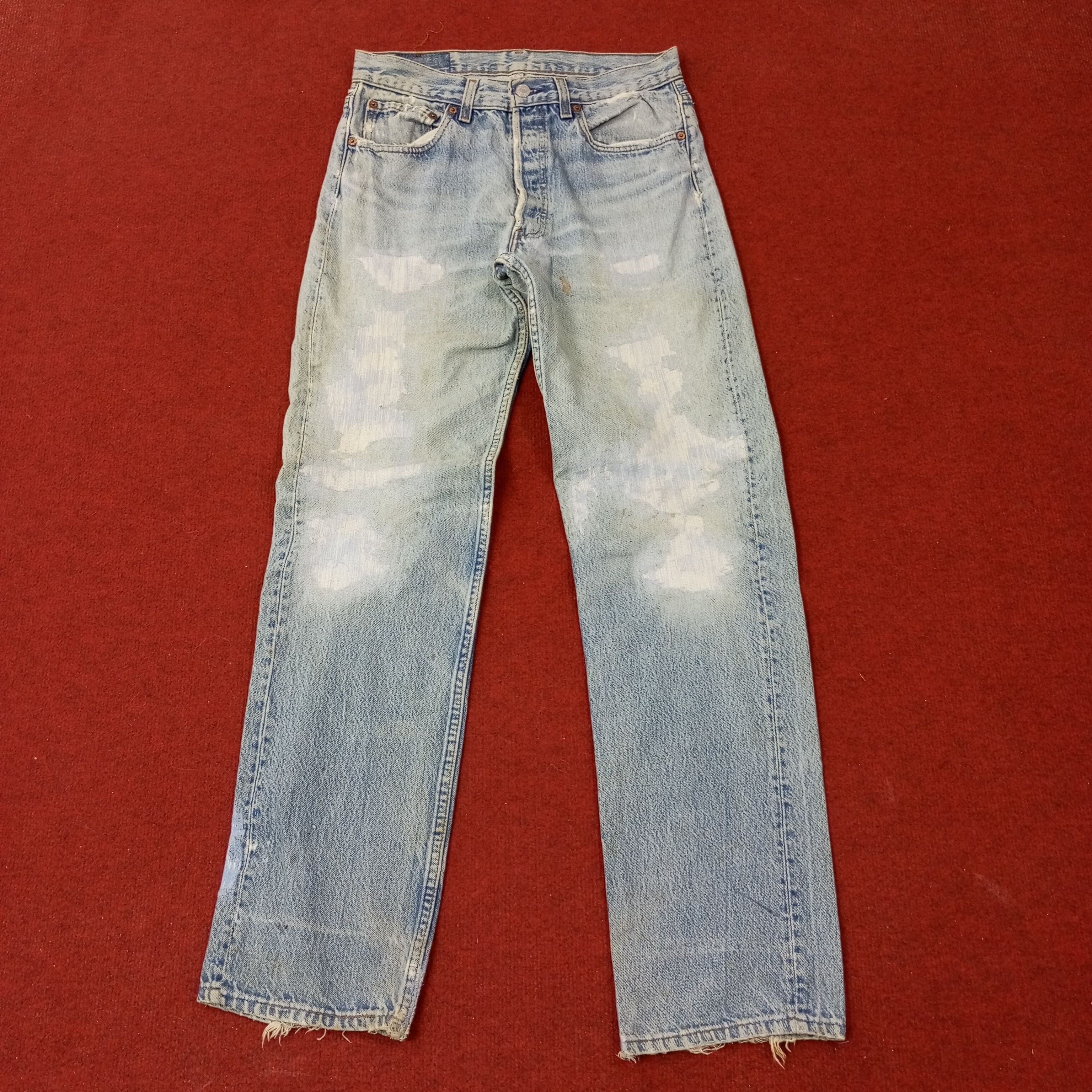 Levi's Levis 501 Made In USA Distressed Jeans c228n23 Size US 30 / EU 46 - 1 Thumbnail