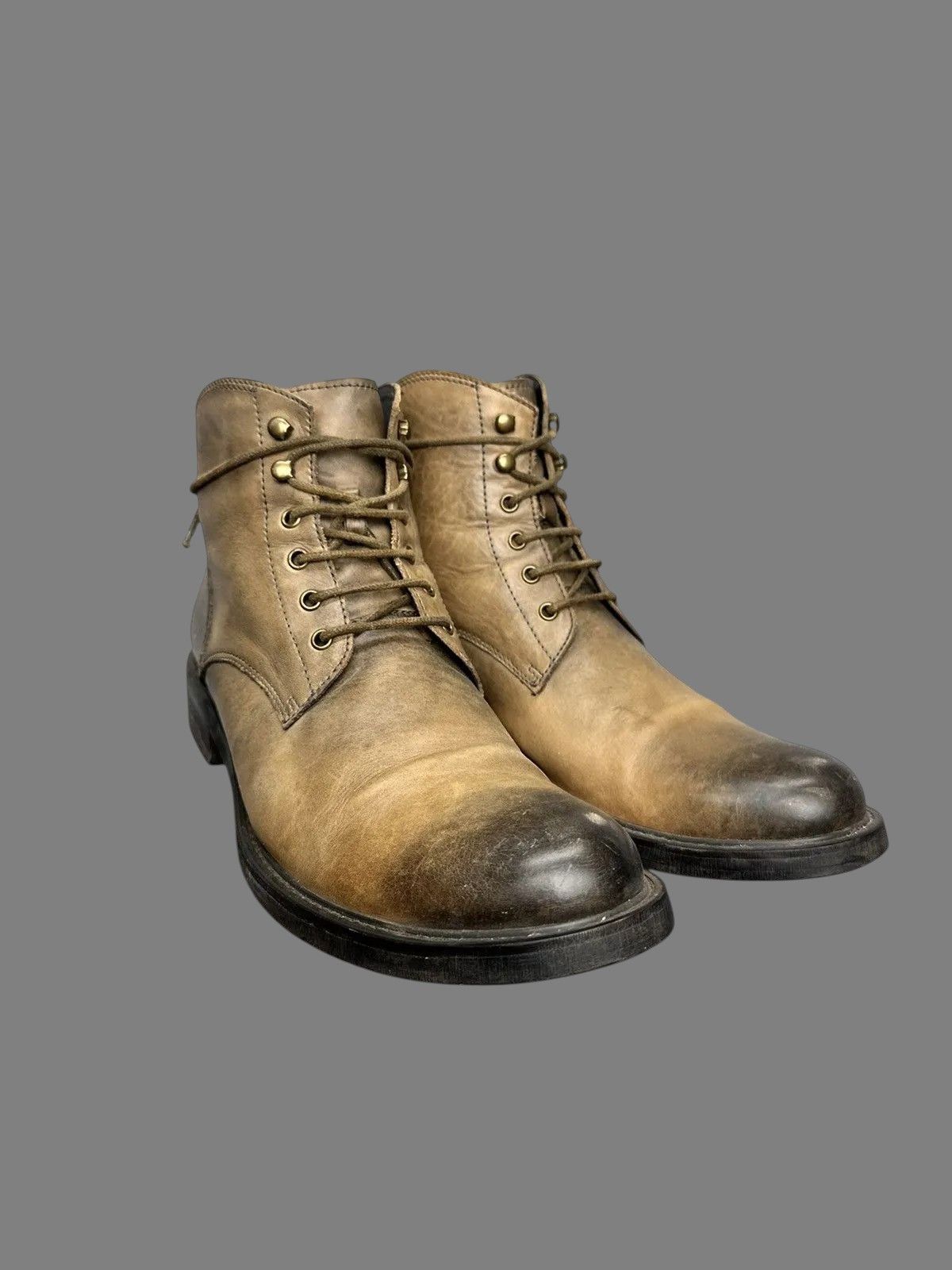 14th Addiction McCrain Brown Leather Boots Rugged Vintage Outdoor Style Size US 9 / EU 42 - 1 Thumbnail