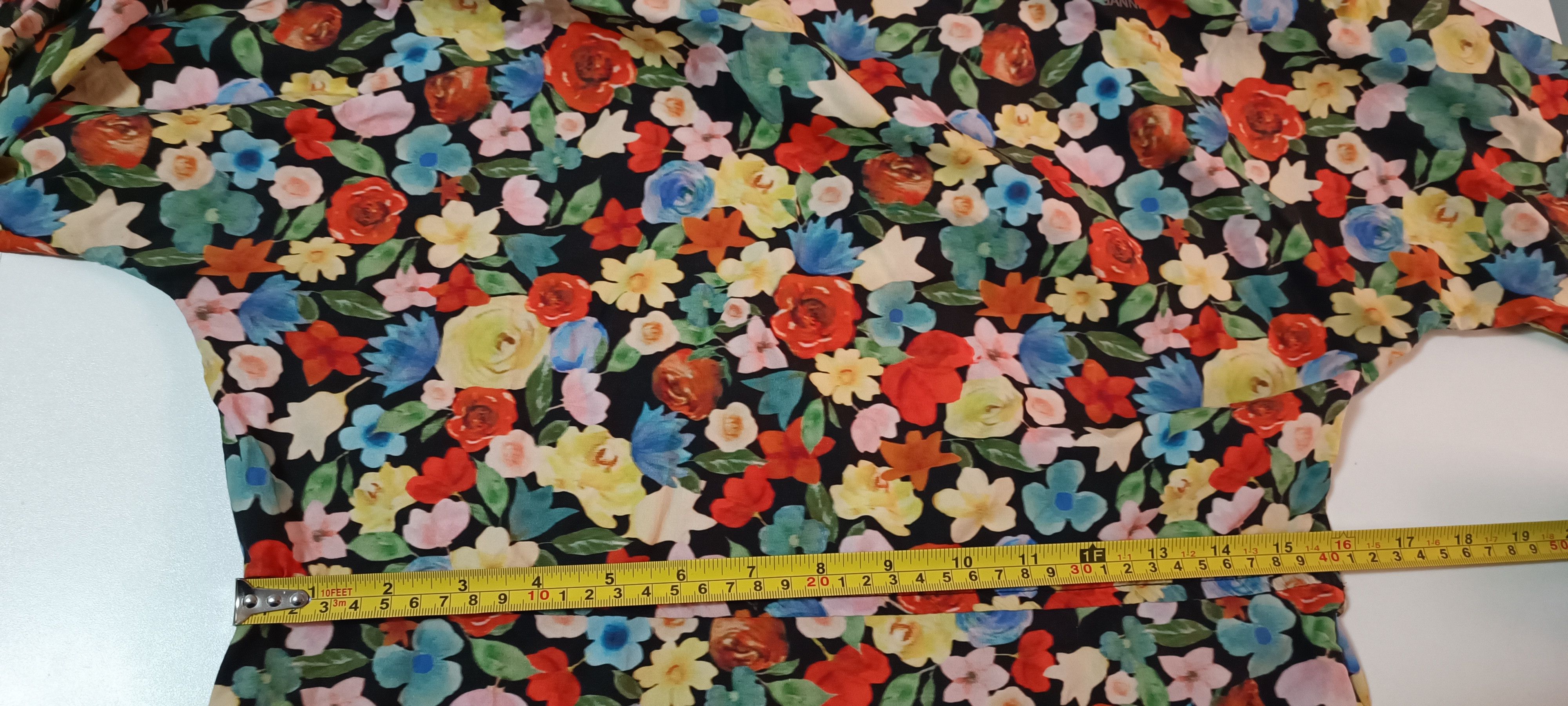 Ganni Tie-Neck Multicolor Floral - Print Cotton -Poplin Maxi Dress Size S / US 4 / IT 40 - 17 Thumbnail