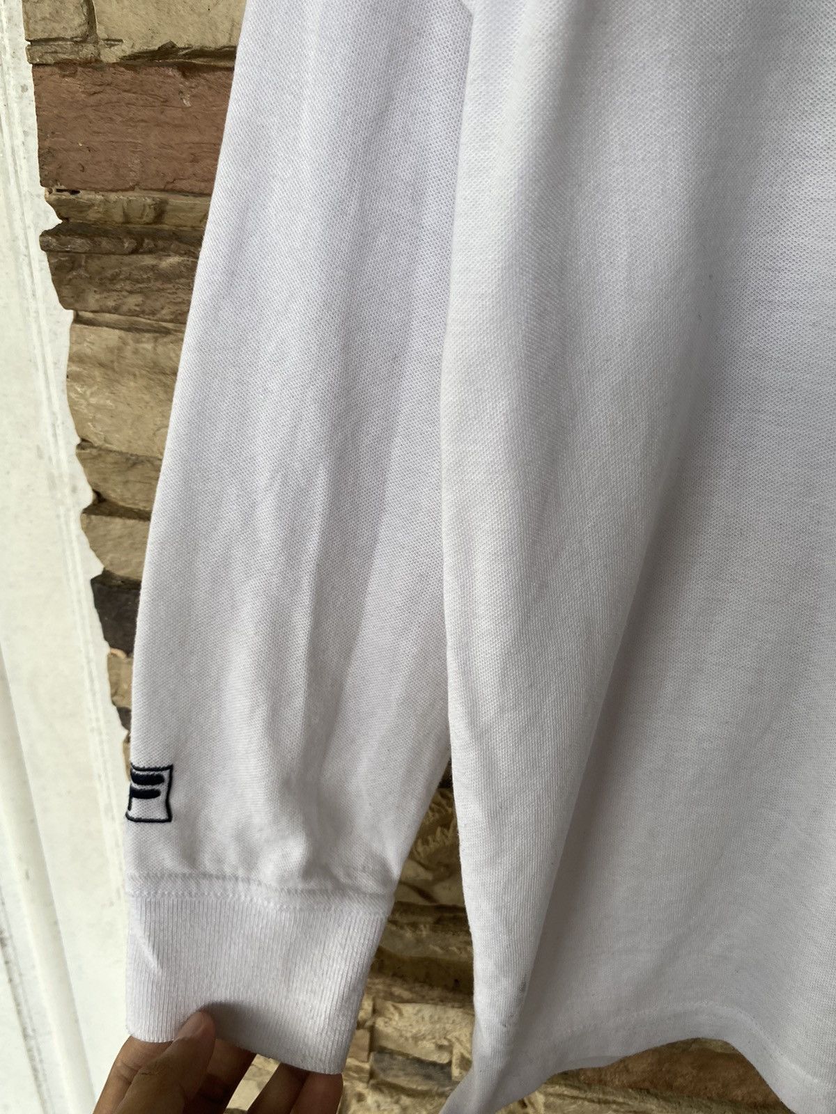 Fila Vintage Fila Biela Italia Halfzipper Long Sleeve Tees Size US L / EU 52-54 / 3 - 2 Thumbnail