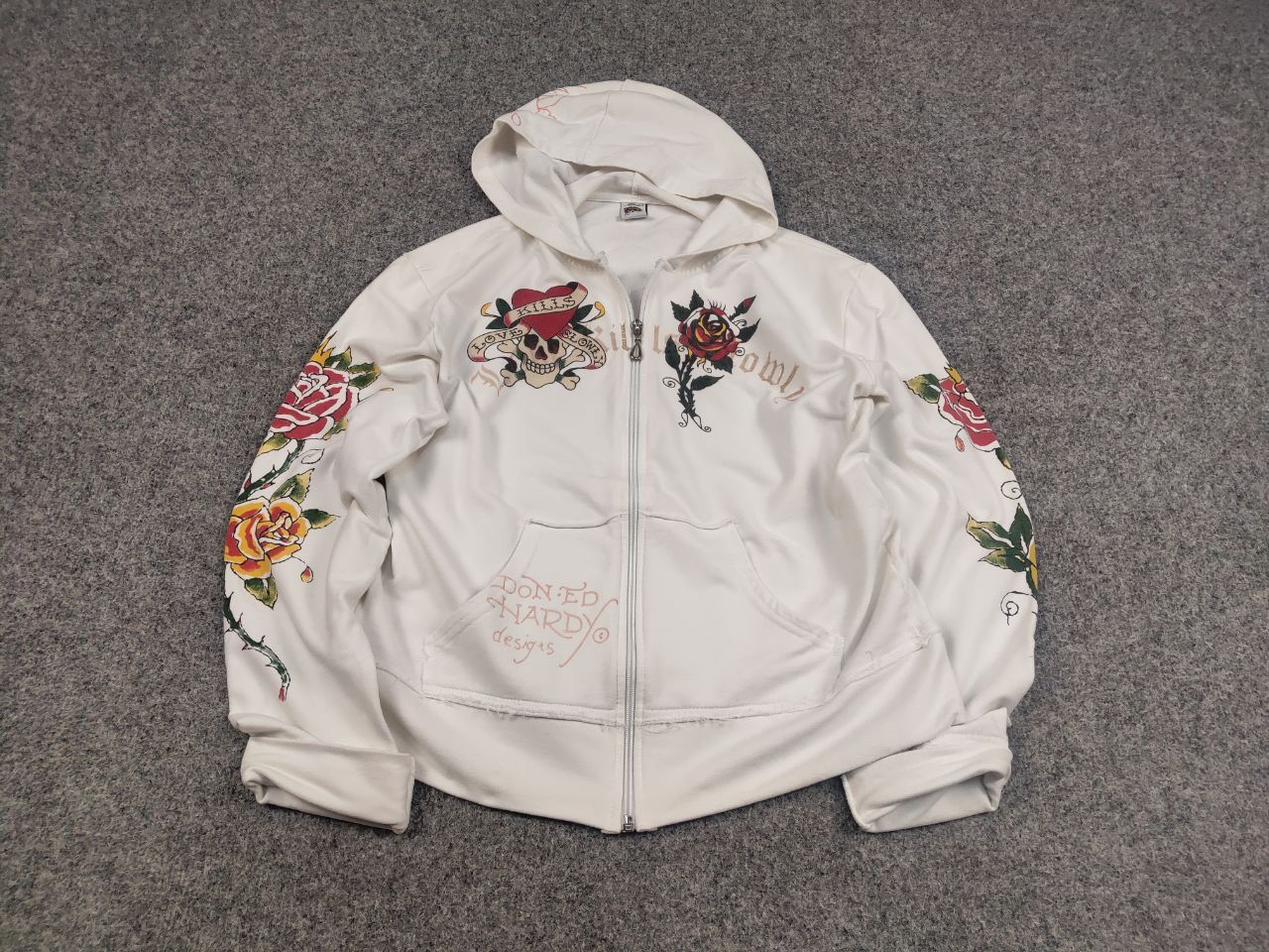Ed Hardy Vintage Ed Hardy Designs Tattoo Logo Zip Hoodie Y2K Style Size L / US 10 / IT 46 - 2 Thumbnail