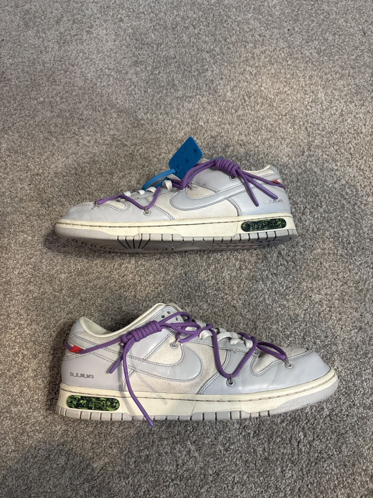 Nike × Off-White Nike X Off-White Dunk Low Lot 47/50 Size US 12 / EU 45 - 1 Thumbnail