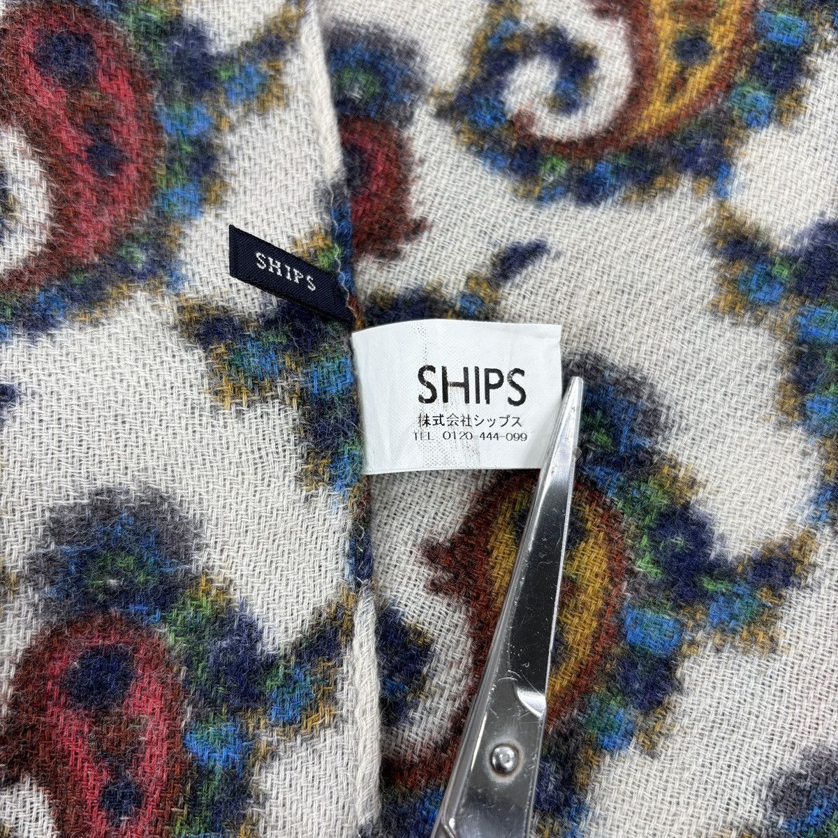 SHIPS × Vintage Ships Scarf # D773 # Muffler # Neckwear Size ONE SIZE - 3 Thumbnail