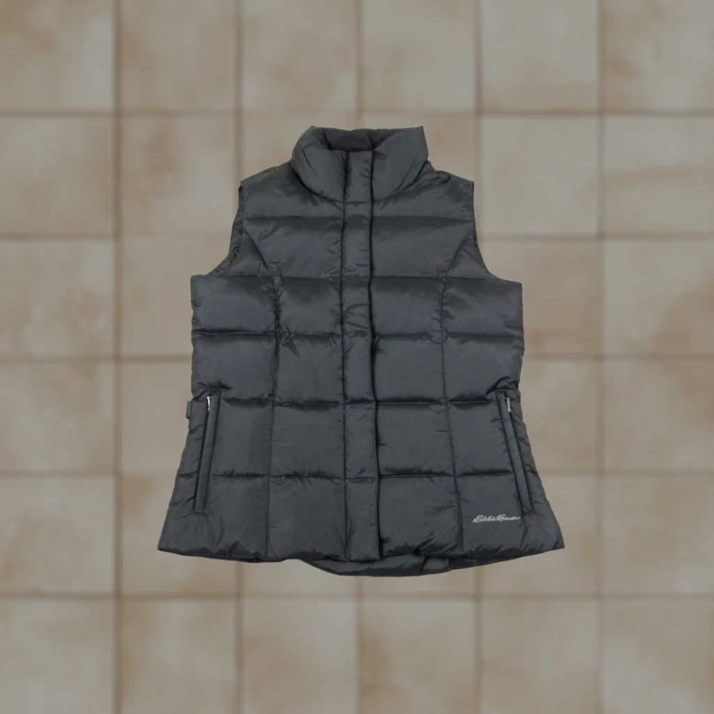 Eddie Bauer Eddie Bauer Puffer Vest Womens M Black Goose Down Full Zip Outdoor Winter Vest Mens Womens (no, avoid gender duplication) Size M / US 6-8 / IT 42-44 - 1 Thumbnail