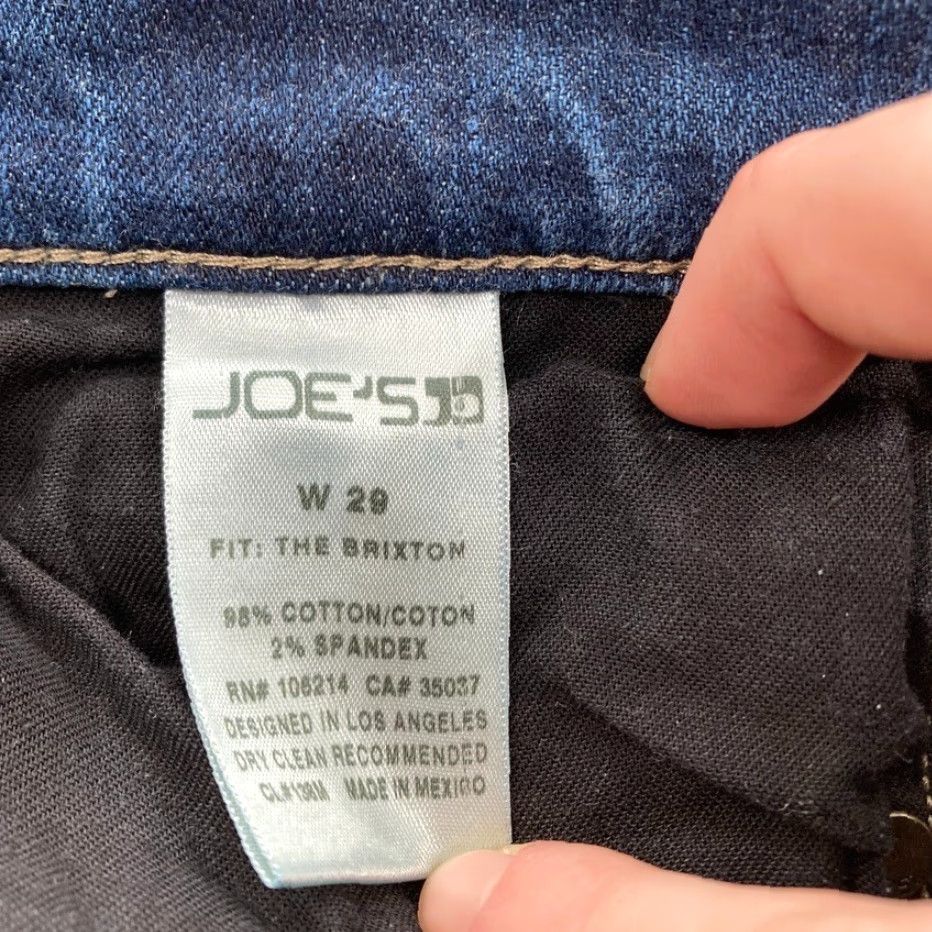 Vintage Joe's Jeans The Brixton Mens 29x32 Straight Dark Wash Blue Stretch Denim Jeans Size US 29 - 5 Thumbnail