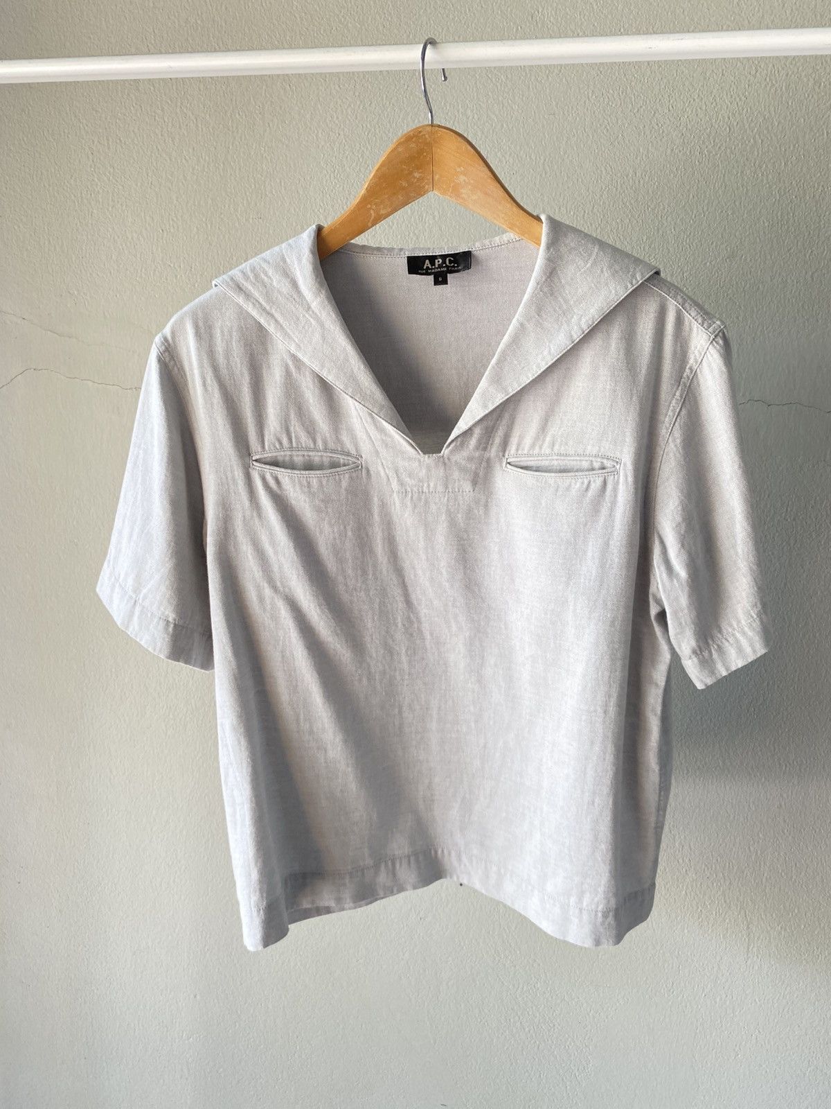 A.P.C. A.P.C. Light Gray Sailor Tee Size S / US 4 / IT 40 - 1 Thumbnail