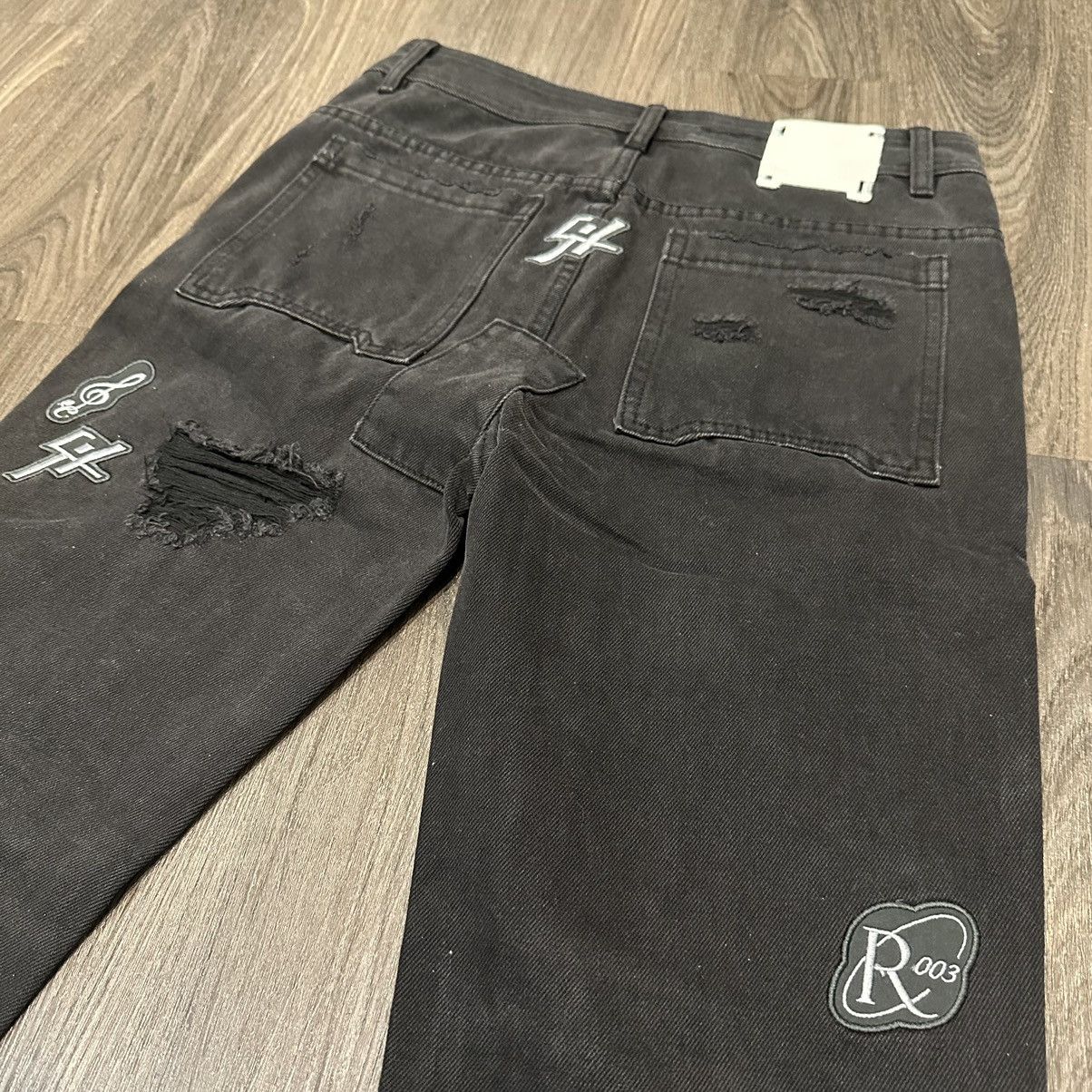 C2H4 Brand NWT C2H4 Distressed Black Denim Jeans Size US 30 / EU 46 - 8 Thumbnail