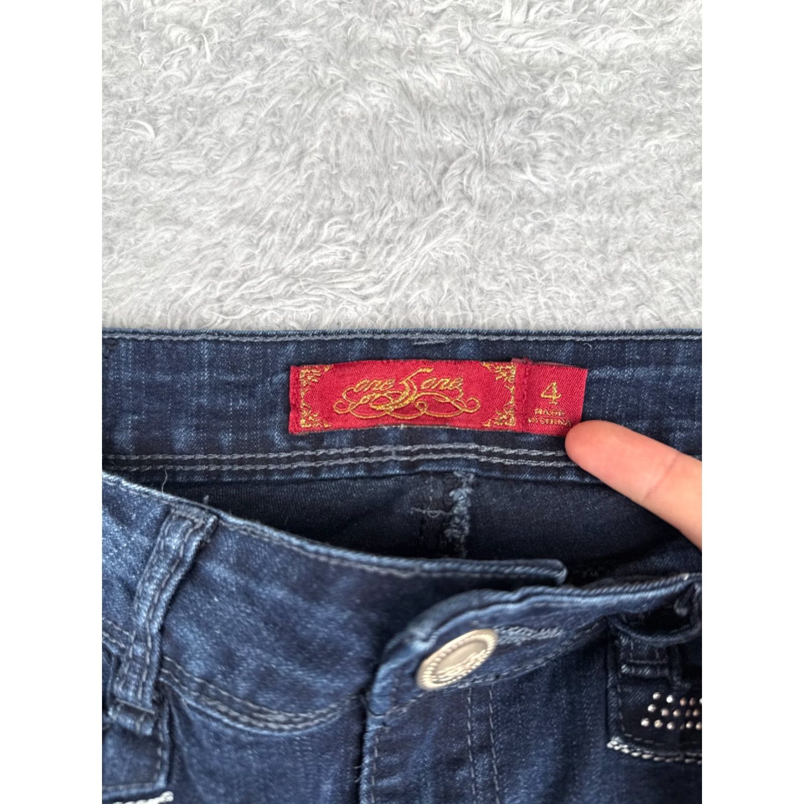 Vintage One5One Jeans Women 4 Blue Denim Capri Dark Wash Low Rise 28x16 Cotton Blend Size 27" / US 4 / IT 40 - 5 Thumbnail