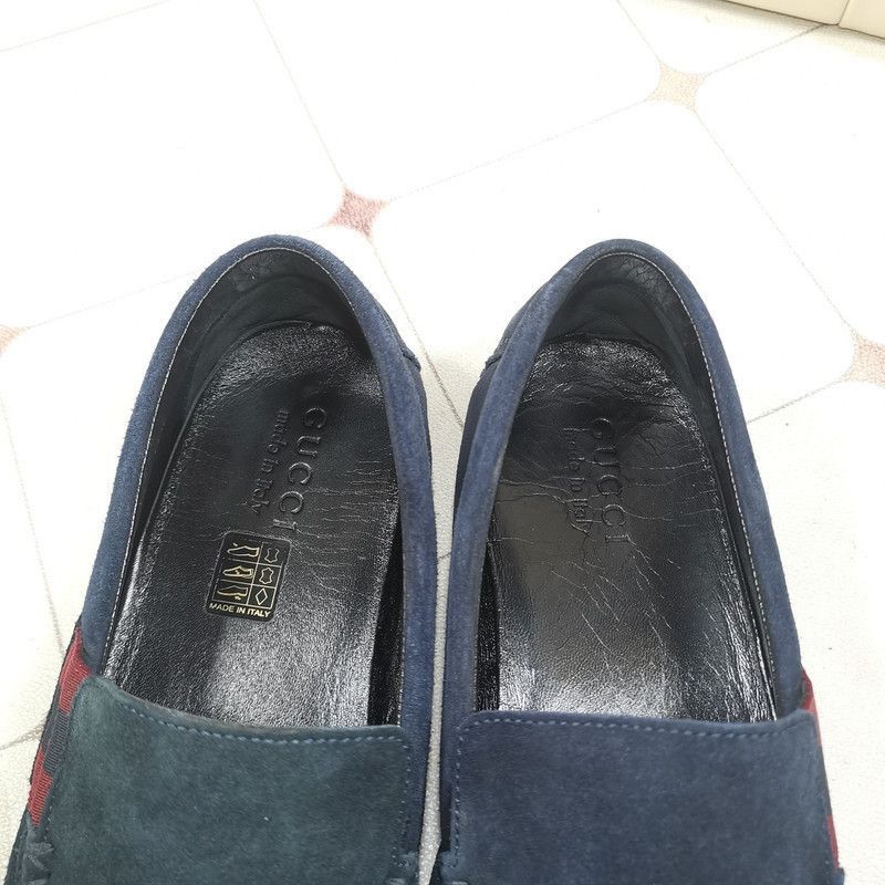 Gucci Gucci Blue Suede Loafers for Men - Size US 8.5 / EU 41-42 - 7 Thumbnail