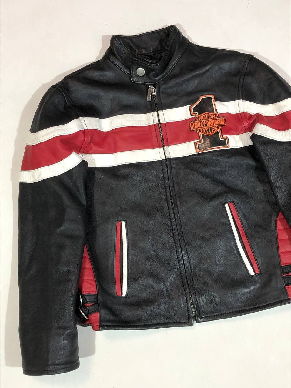 Vintage Harley Davidson Leather Jacket Moto Biker Size US XS / EU 42 / 0 - 6 Thumbnail