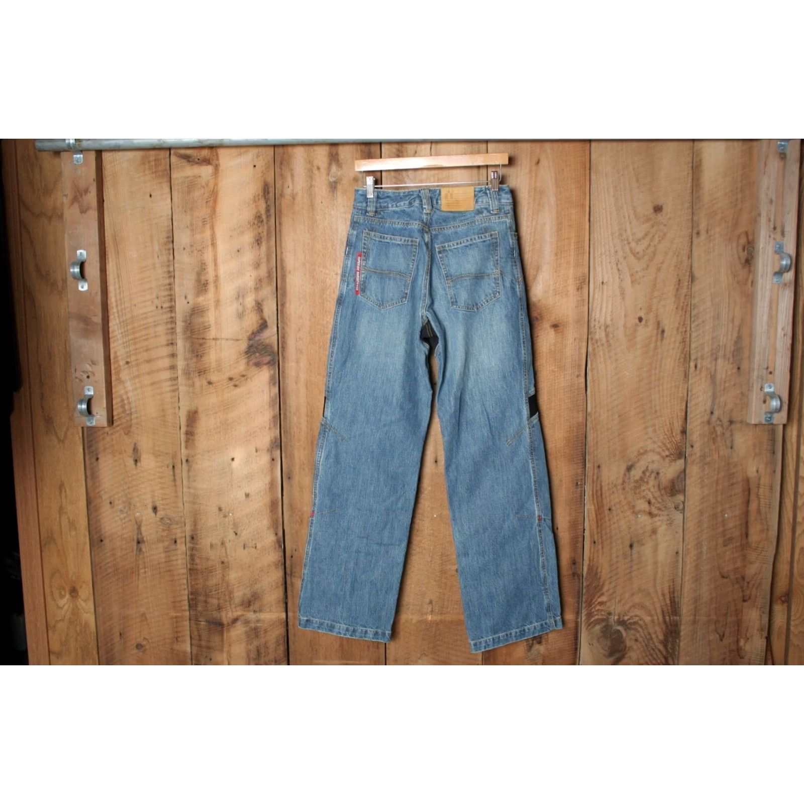 Denime ICON Victory Pant Jeans Blue Denim Button Fly Motorcycle Pant Sz 28 Mens Regular Jeans Size US 26 / EU 42 - 5 Thumbnail