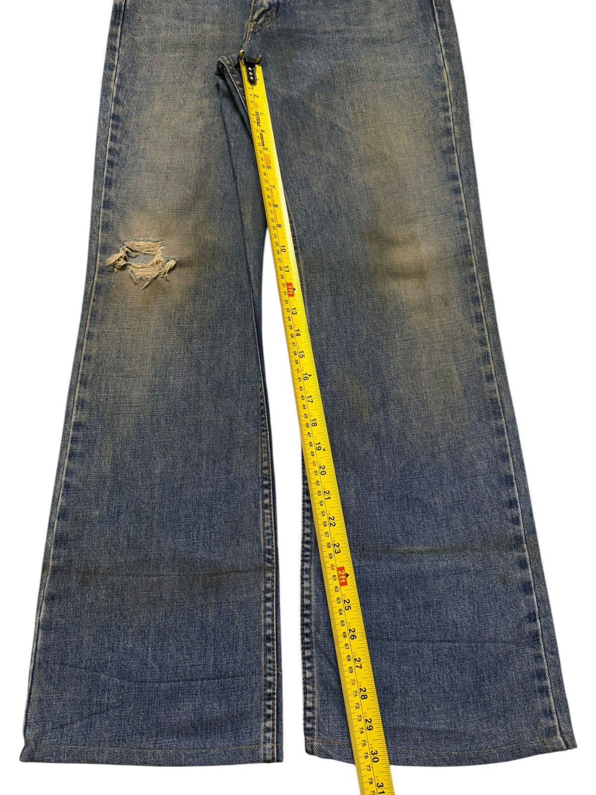 Levi's Vintage Japan 80s Levis 517 Mud Wash Distress Wide Leg Flare Size US 33 - 13 Thumbnail