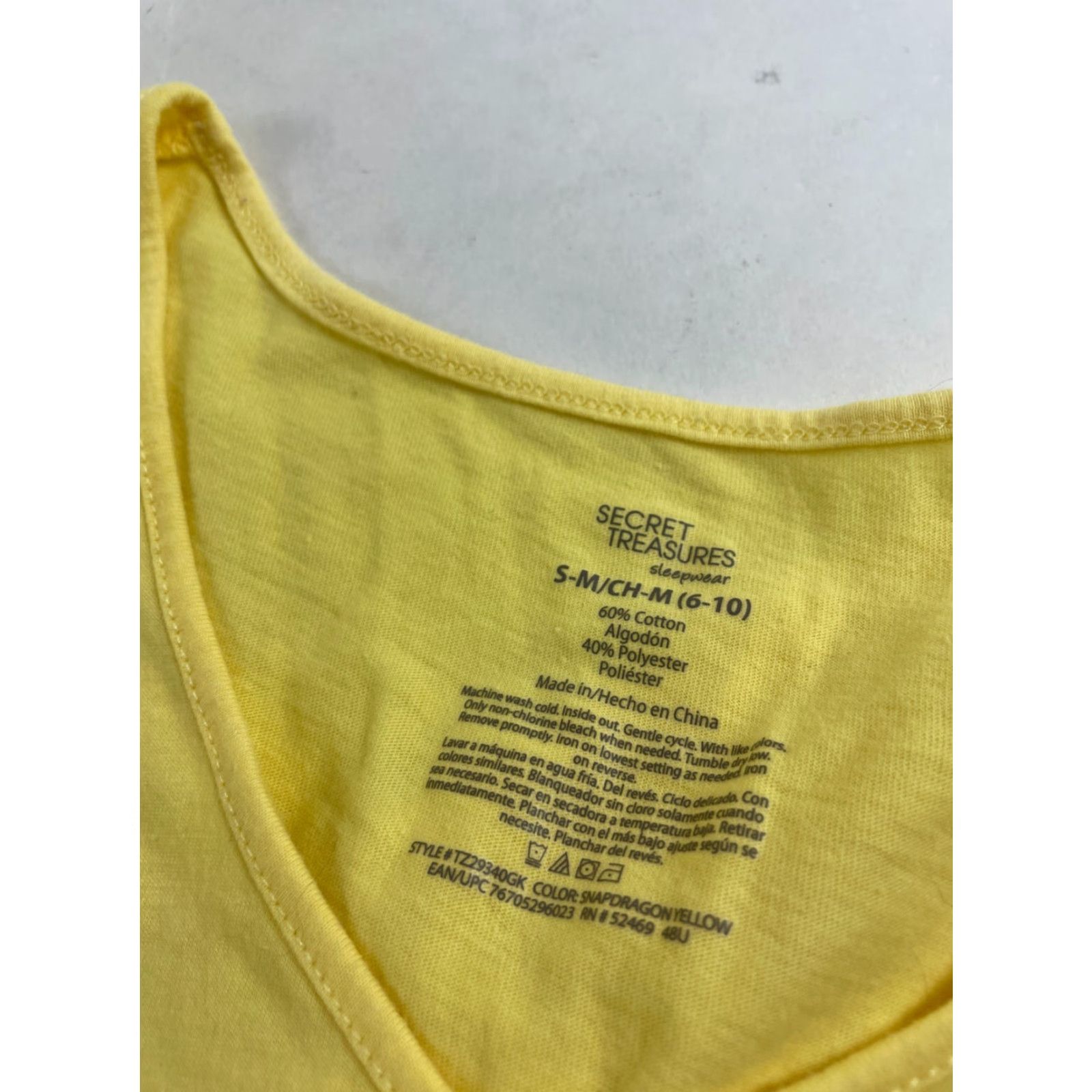 Vintage VINTAGE? (No) Secret Treasures Dress Women’s Size Small Yellow V-Neck Nightgown Dress RV Camping PJ Nightgown Summer Spring Fall Womens Size S / US 4 / IT 40 - 7 Thumbnail