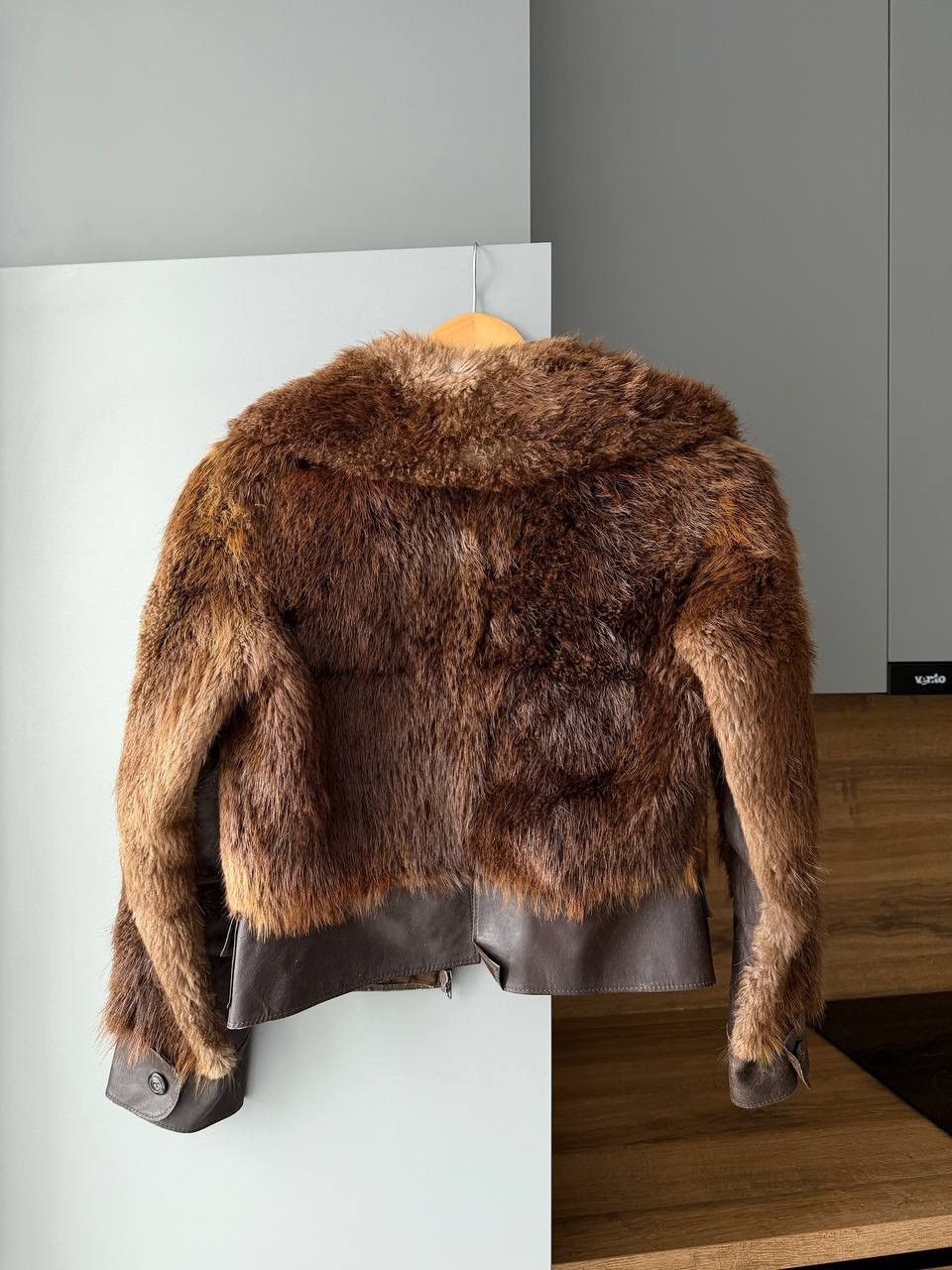 Vintage Vintage 90s Real Fur Cropped Bomber Jacket Size S / US 4 / IT 40 - 8 Thumbnail