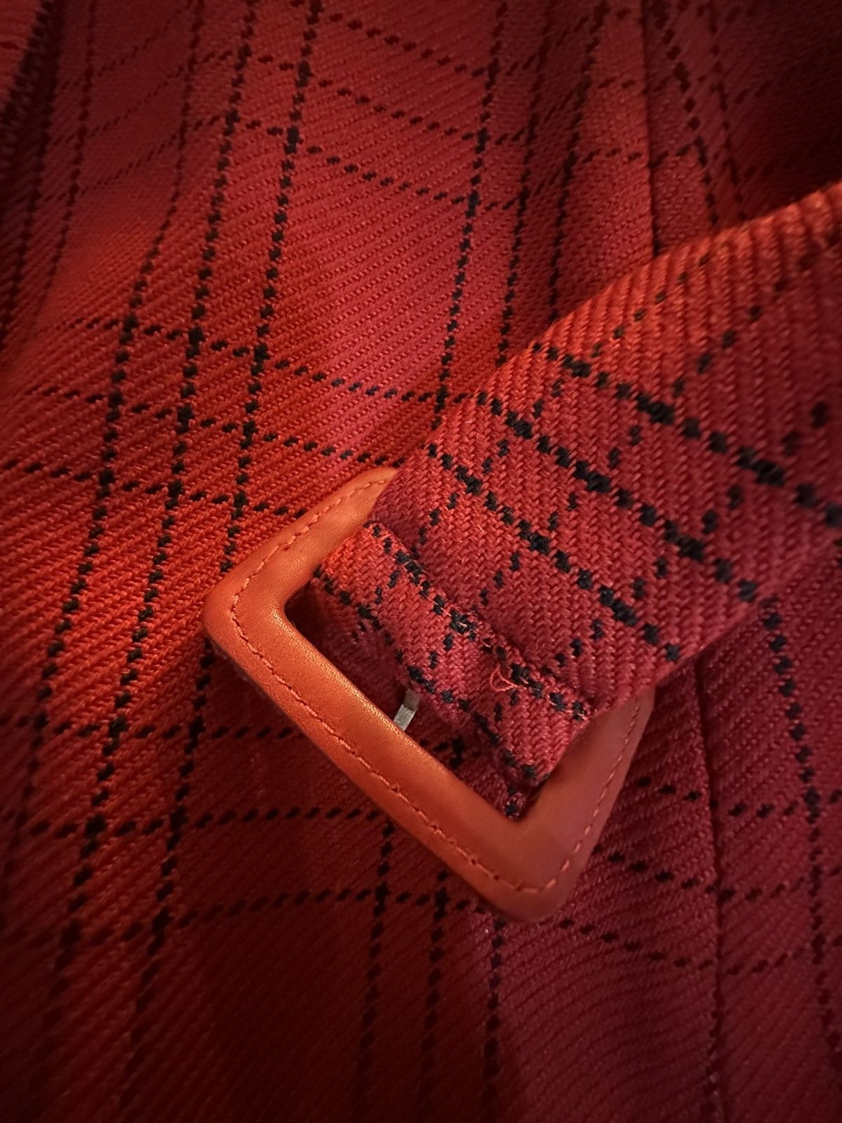 Dior Christian Dior Red Plaid Wool Dress Size S / US 4 / IT 40 - 11 Thumbnail