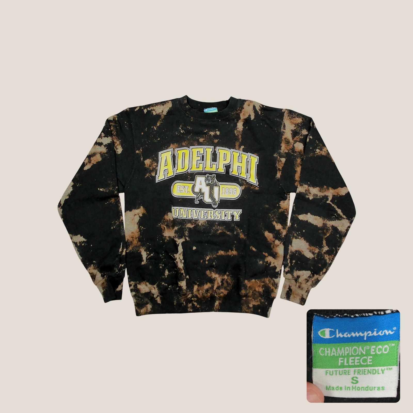 Champion Champion Y2K Custom Bleach Tie Dye Adelphi Oversized Small Size US S / EU 44-46 / 1 - 1 Thumbnail