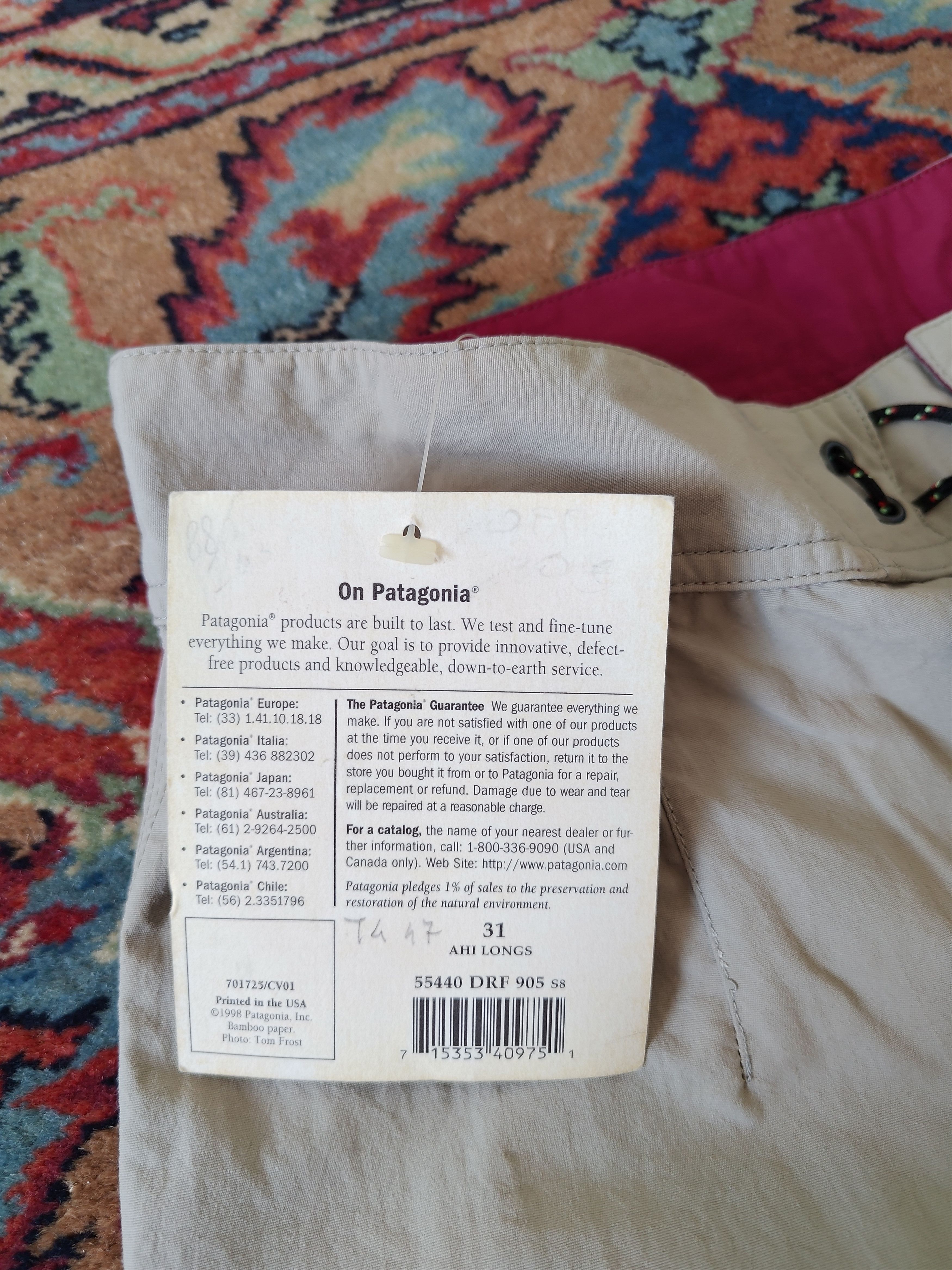 Patagonia Patagonia 1999 “Ahi Longs” Vintage Hiking Pants Size US 31 - 5 Thumbnail
