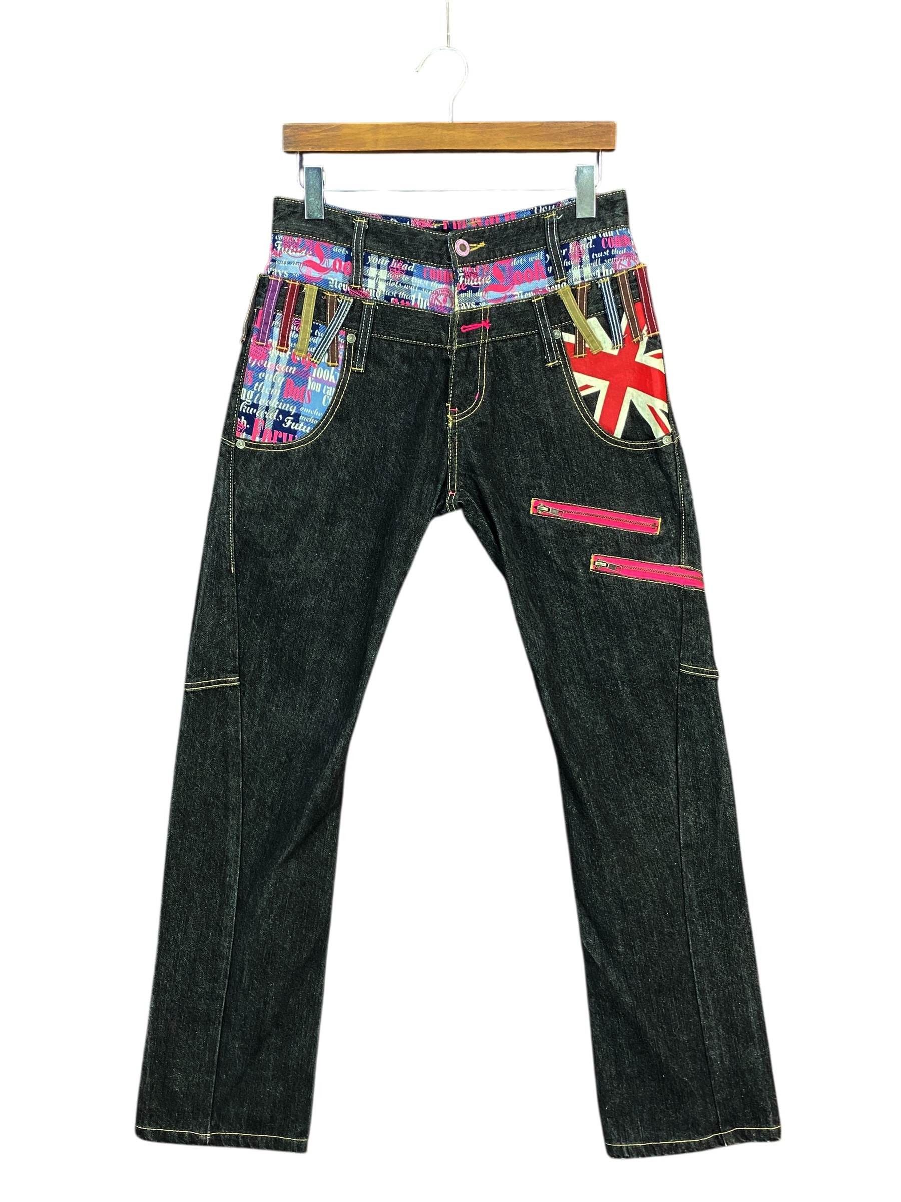 Japanese Brand Patina Double Waist Handcrafted Denim pants Size US 31 - 2 Thumbnail