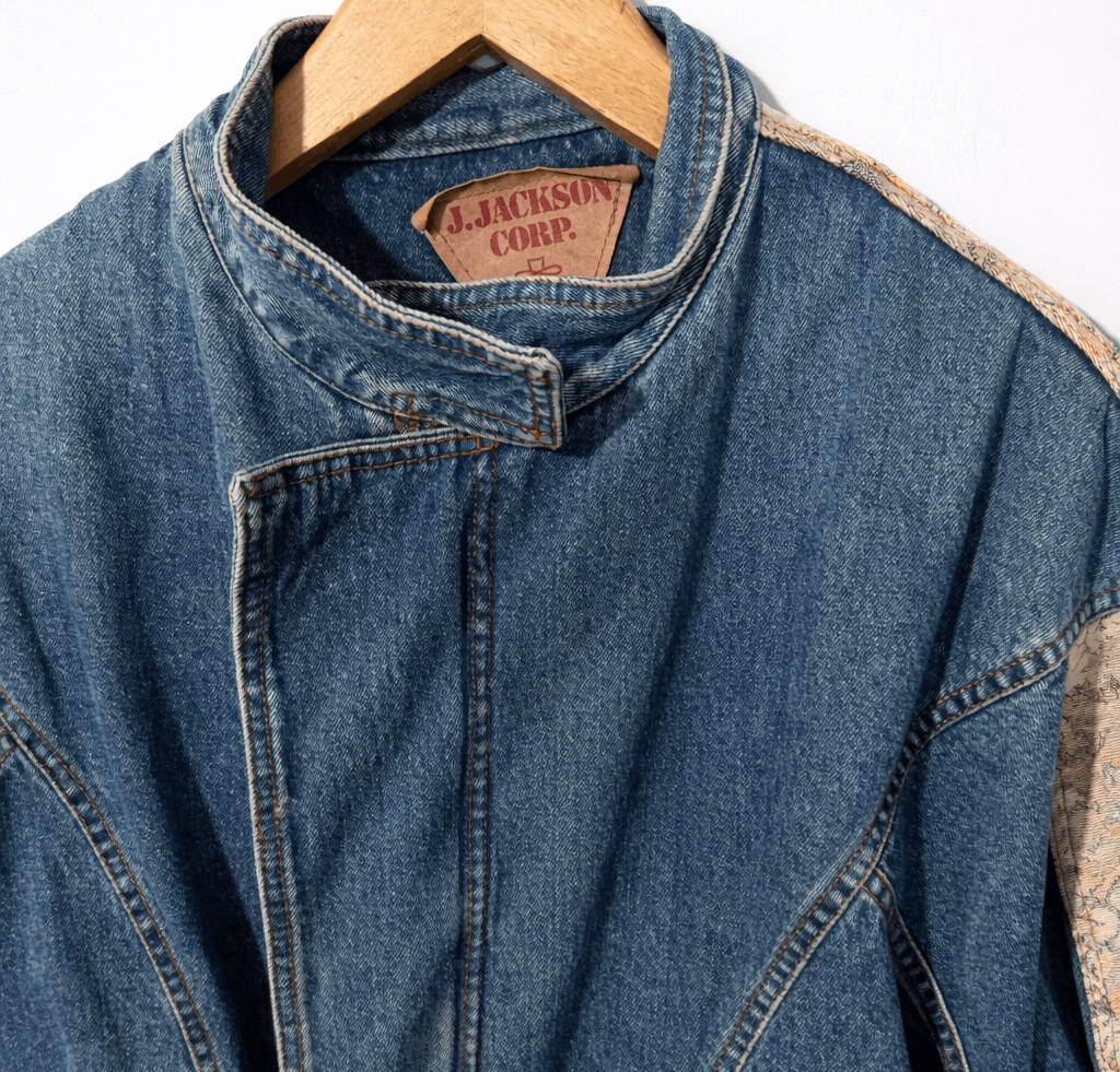 Vintage Vintage J. JACKSON CORP Denim Floral Panel Jacket Size XL / US 12-14 / IT 48-50 - 5 Thumbnail