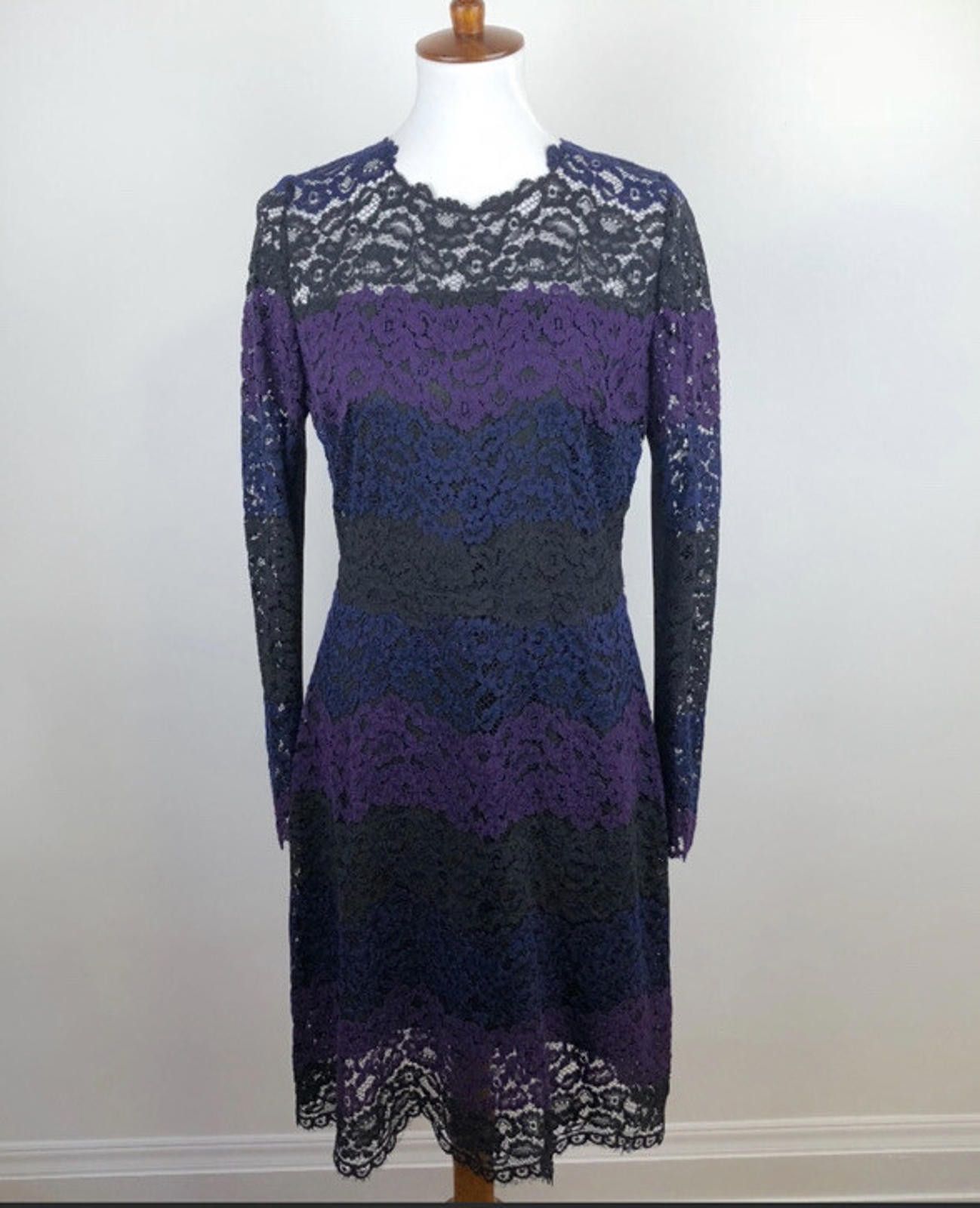 Elie Tahari Elie Tahari Lace Printed Dress Sz 8 $498 Size M / US 6-8 / IT 42-44 - 1 Thumbnail
