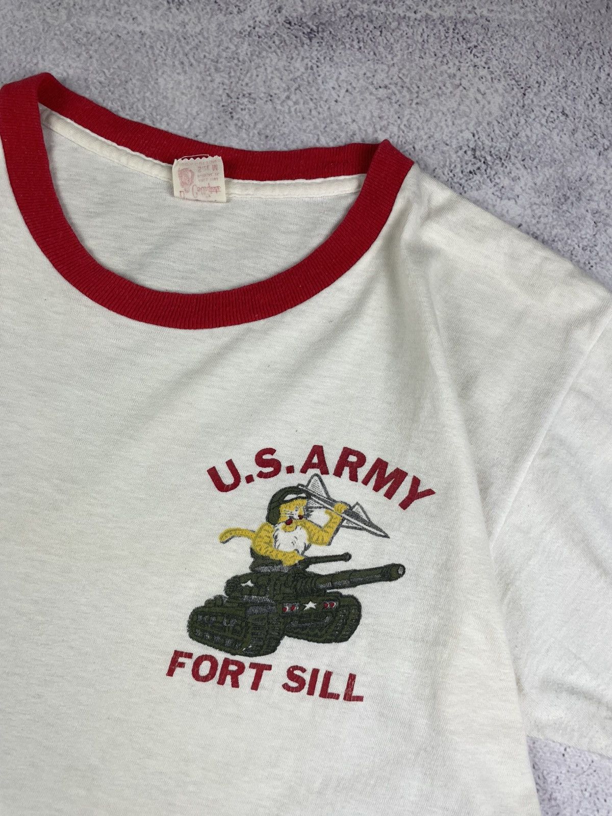 Vintage Vintage 60s U.S. Army Fort Sill Ringer T-Shirt Collegiate M Size US M / EU 48-50 / 2 - 7 Thumbnail