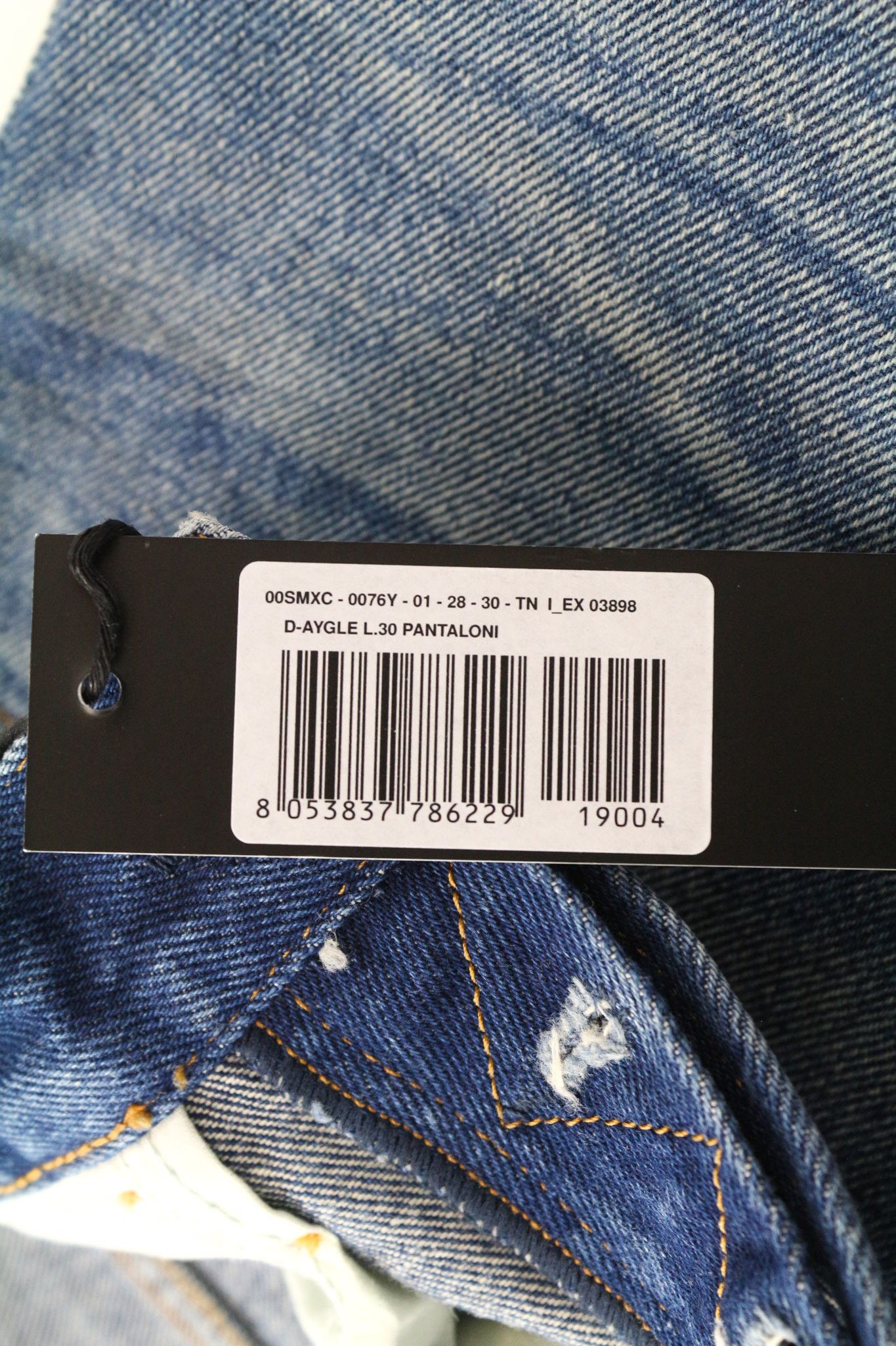 Diesel D-AYGLE 0076Y W28/L30 Blue Tapered Jeans 74360 Size US 28 / EU 44 - 6 Thumbnail
