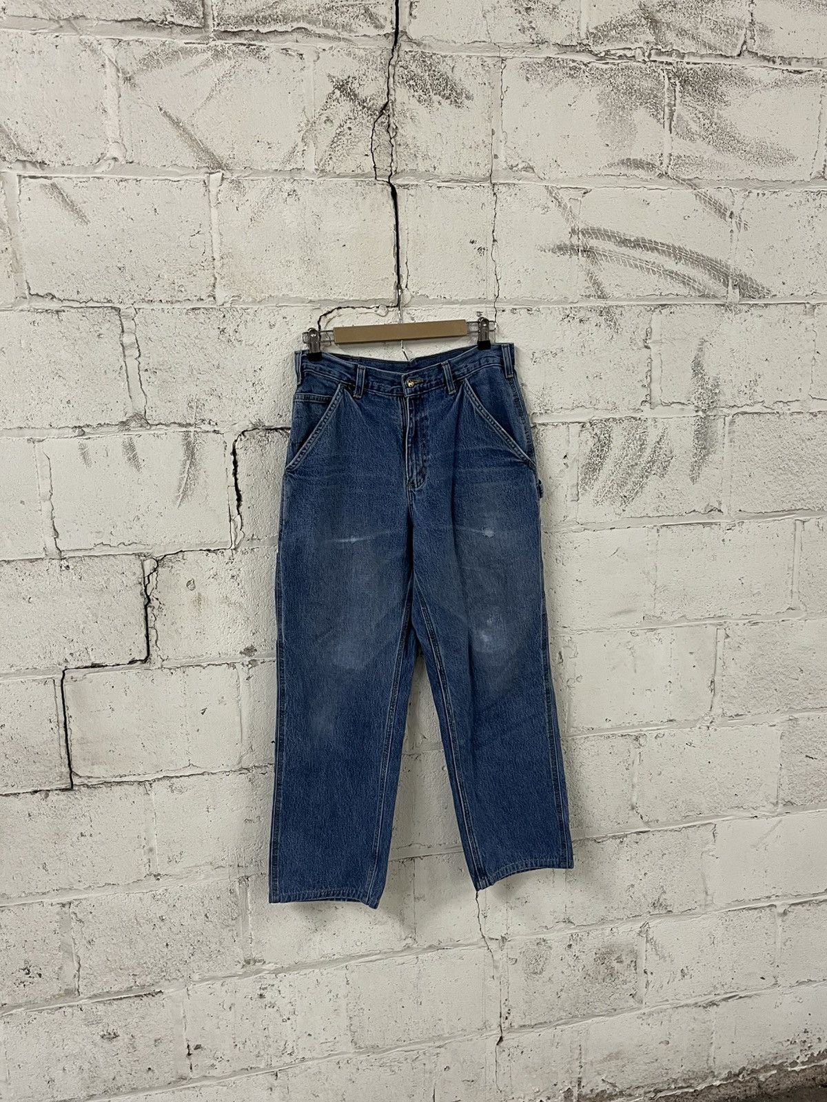 Carhartt Carhartt carpanter cargo denim pants baggy faded workwear Size US 30 / EU 46 - 6 Thumbnail