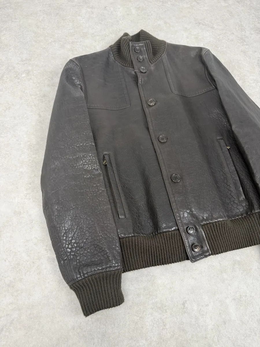 Gucci AW2011 Gucci Brown Buttoned Grained Leather Jacket Size US M / EU 48-50 / 2 - 11 Thumbnail