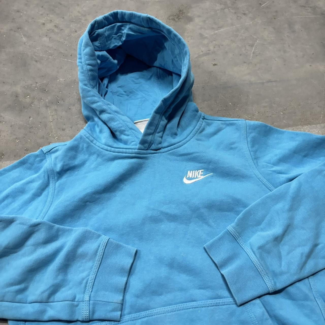 Nike × Vintage Crazy Vintage Y2K/2000s Light Blue Nike Streetwear Hoodie! Size S / US 4 / IT 40 - 5 Thumbnail