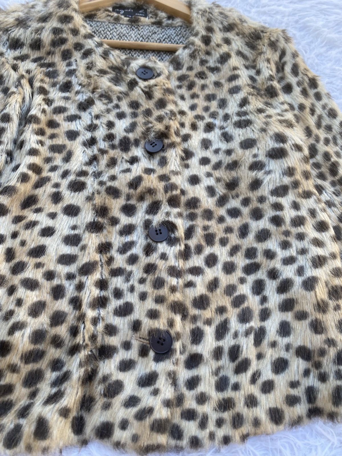 agnes b. Rare agnes b. Fur Leopard Gold Button Jacket Size M / US 6-8 / IT 42-44 - 18 Thumbnail