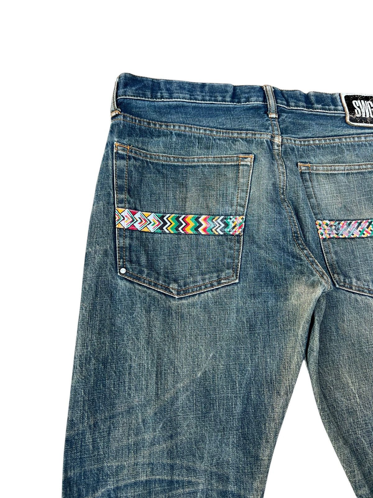 Swagger Vintage Swagger Japan Faded Dirty Mud Denim Jeans Size US 32 / EU 48 - 10 Thumbnail