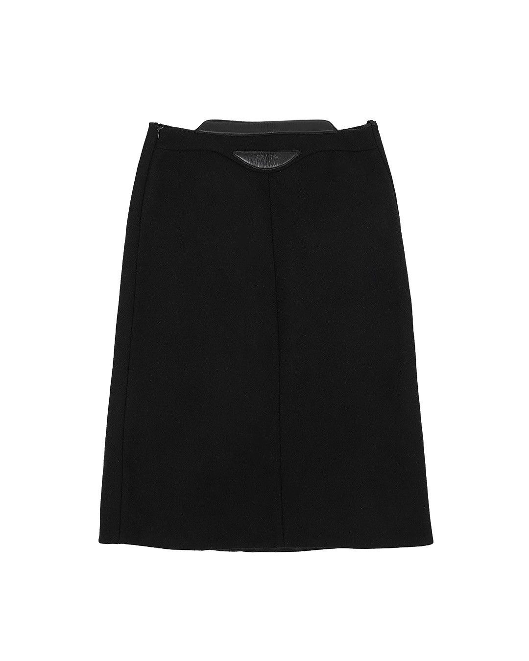 Prada Prada F/W1999 Black Midi Wool Skirt Size 27" / US 4 / IT 40 - 1 Thumbnail