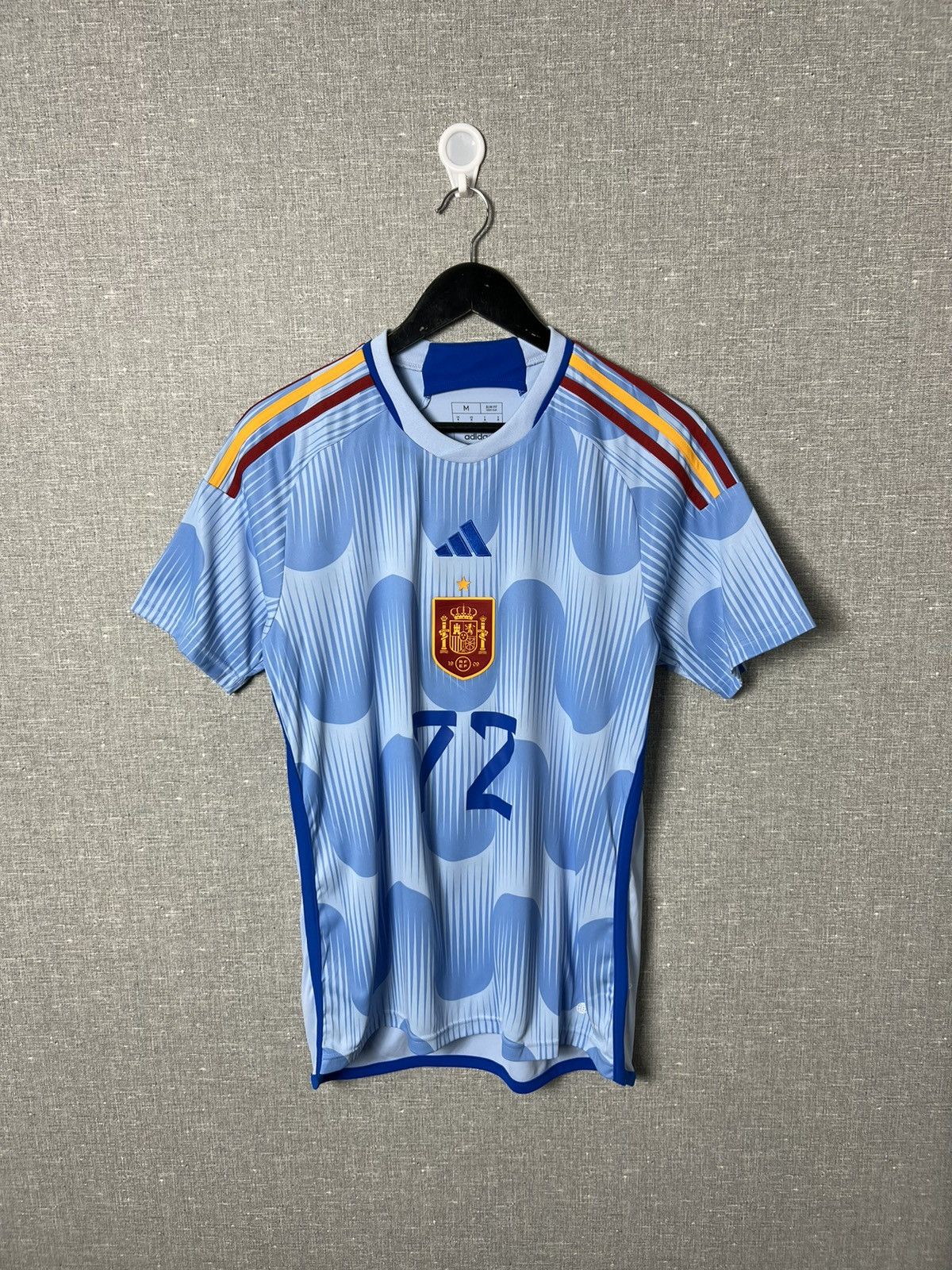 Adidas 2022 - 2023 Adidas Spain Team Gomez Away World Cup Jersey Size US M / EU 48-50 / 2 - 1 Thumbnail