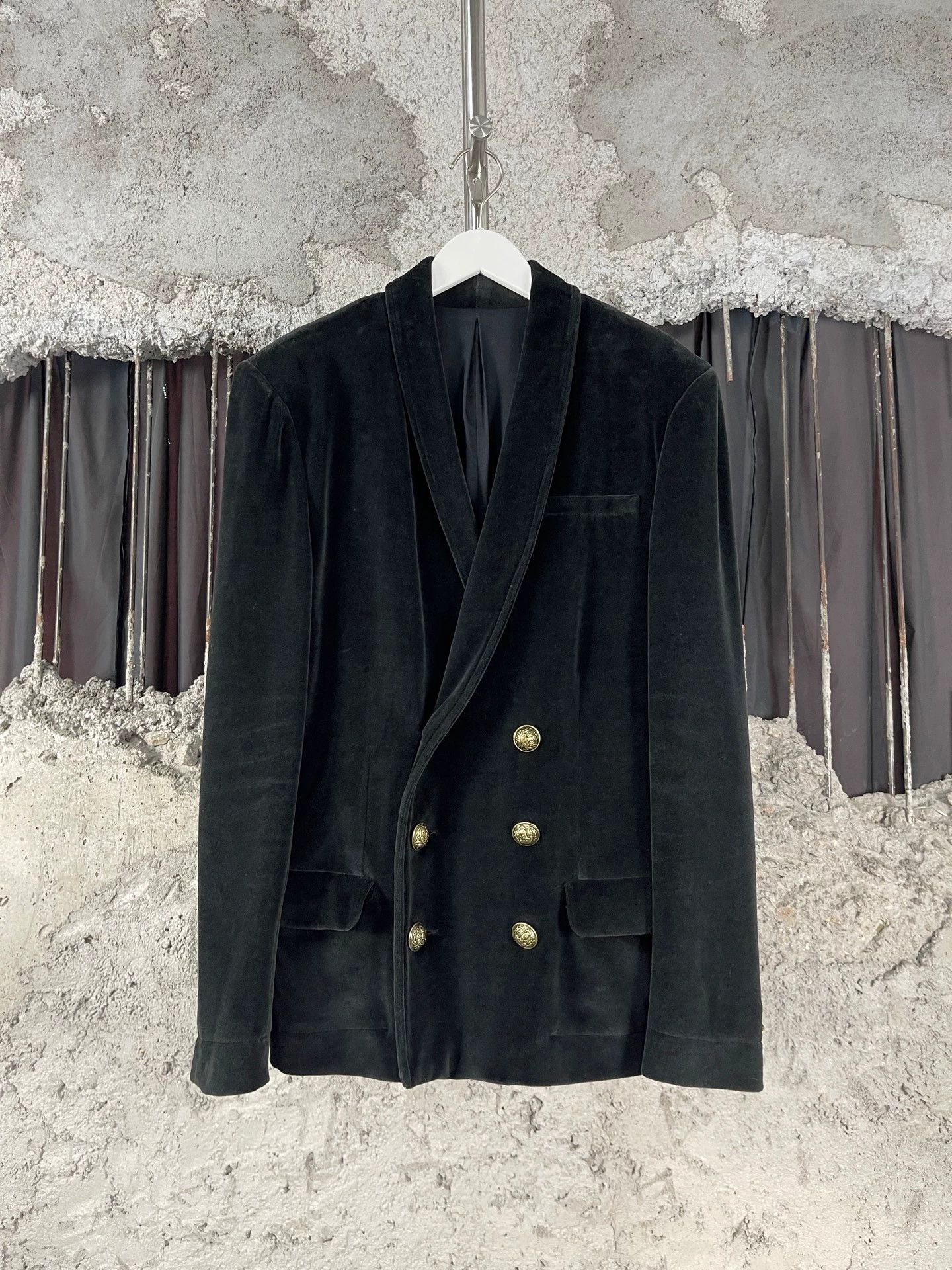 Balmain Balmain Gold Buttons Velvet Suit Jacket 48 New Size 48R - 1 Thumbnail